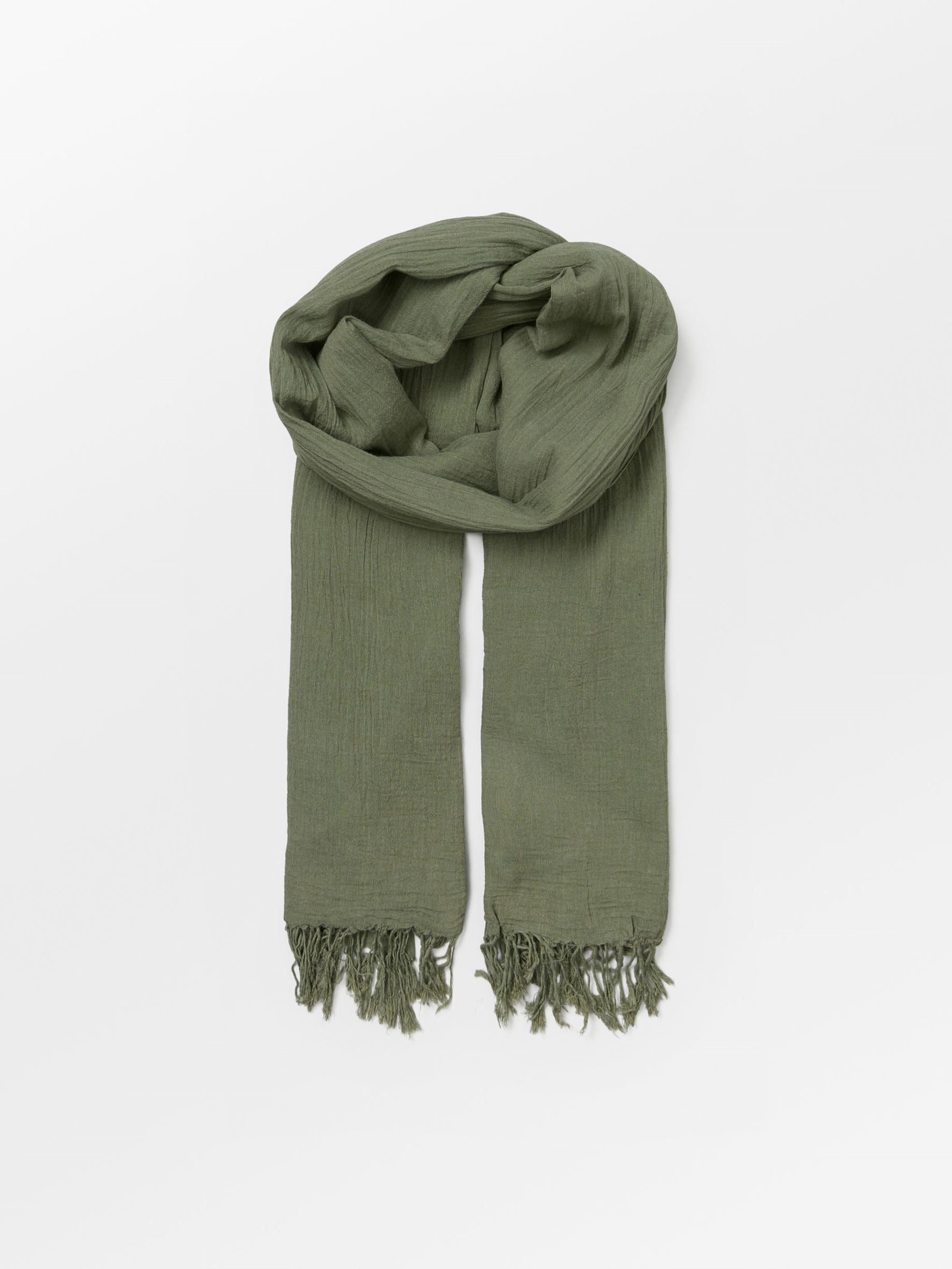 Solid Ilona Scarf - Green OneSize Becksöndergaard.se