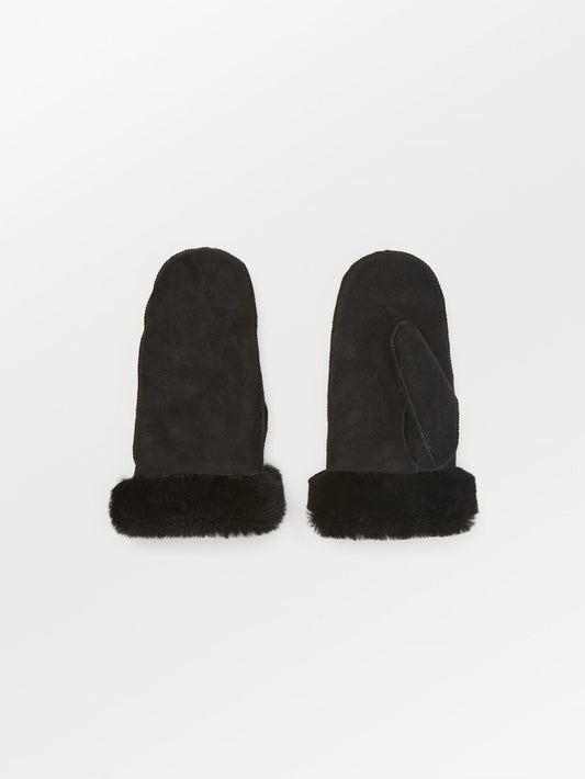 Becksöndergaard, Doa Shearling Mitten - Black, winter accessories, winter accessories, gifts, black week, black week, black week