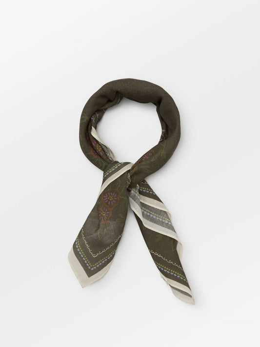 Becksöndergaard, Brodefloria Cotta Scarf - Hot Fudge Brown, scarves, mid season sale, mid season sale, scarves