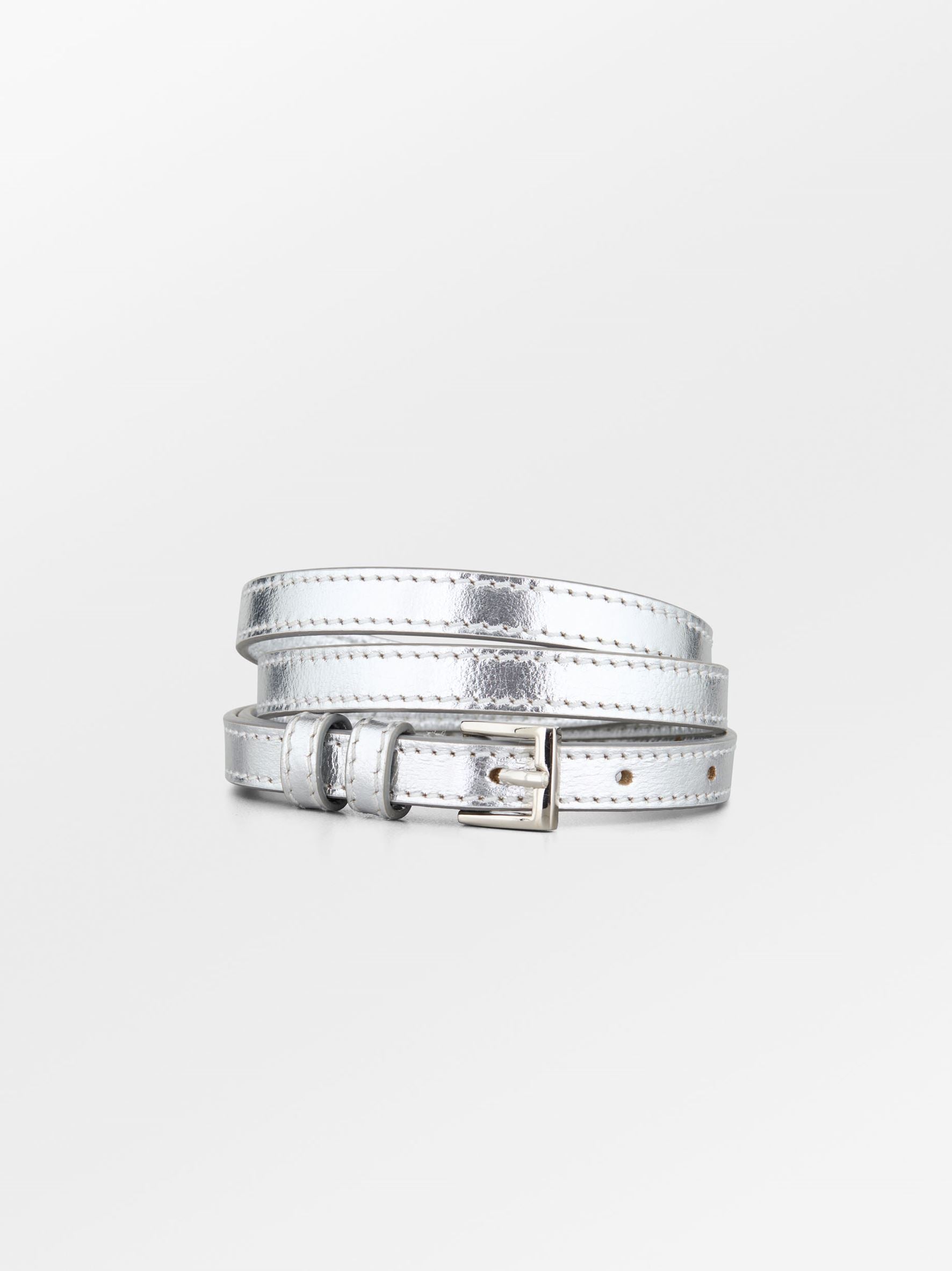 Becksöndergaard, Glaze Aria Leather Belt  - Silver, accessories, accessories, archive, archive, black week, black week