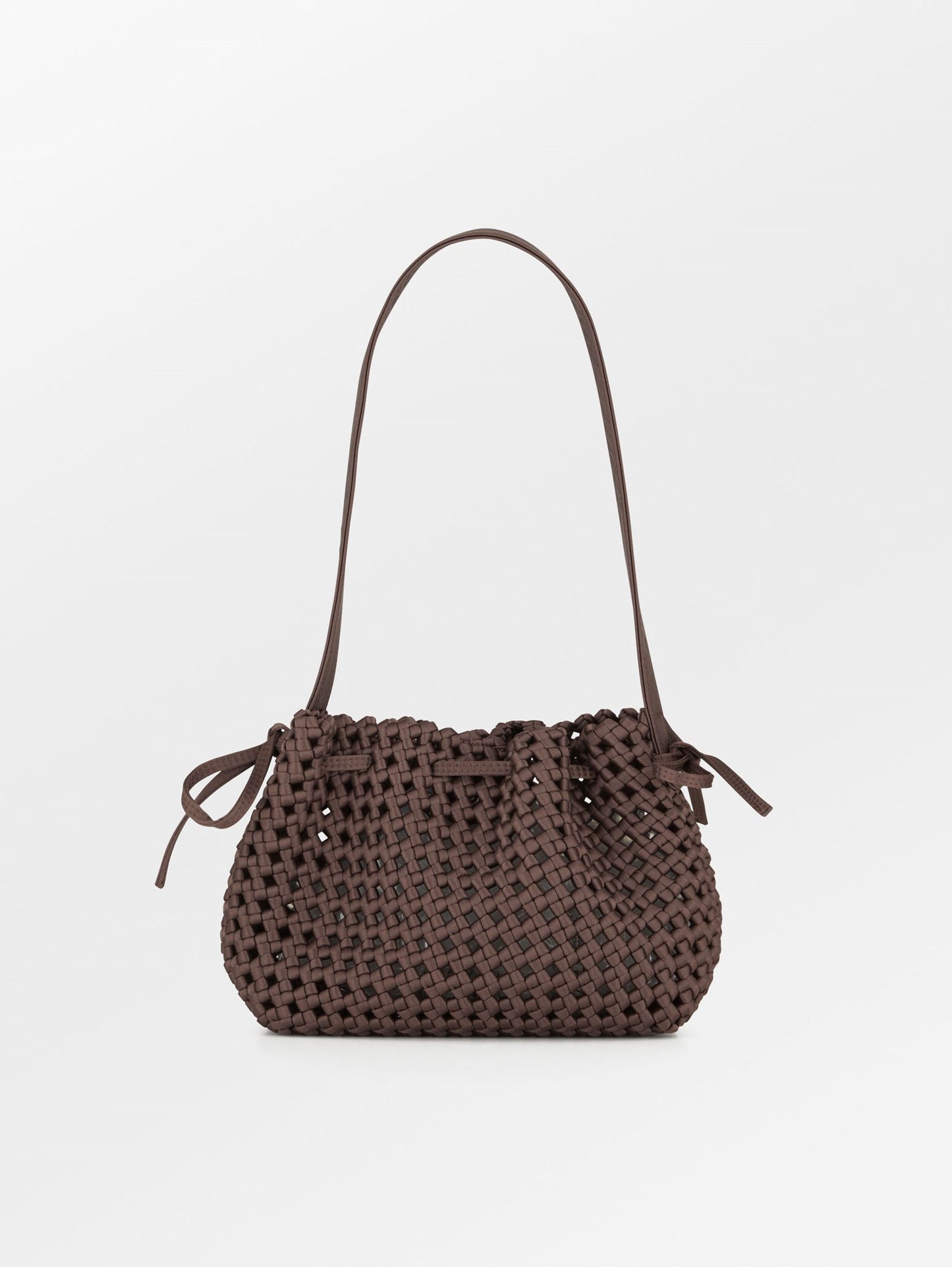 Becksöndergaard, Braided Satin Brea Bag - Hot Fudge Brown, bags, bags