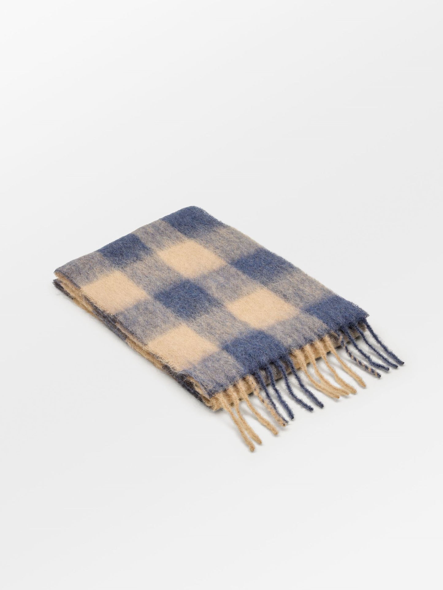 Check Mincho Scarf - Blue  OneSize Becksöndergaard.se