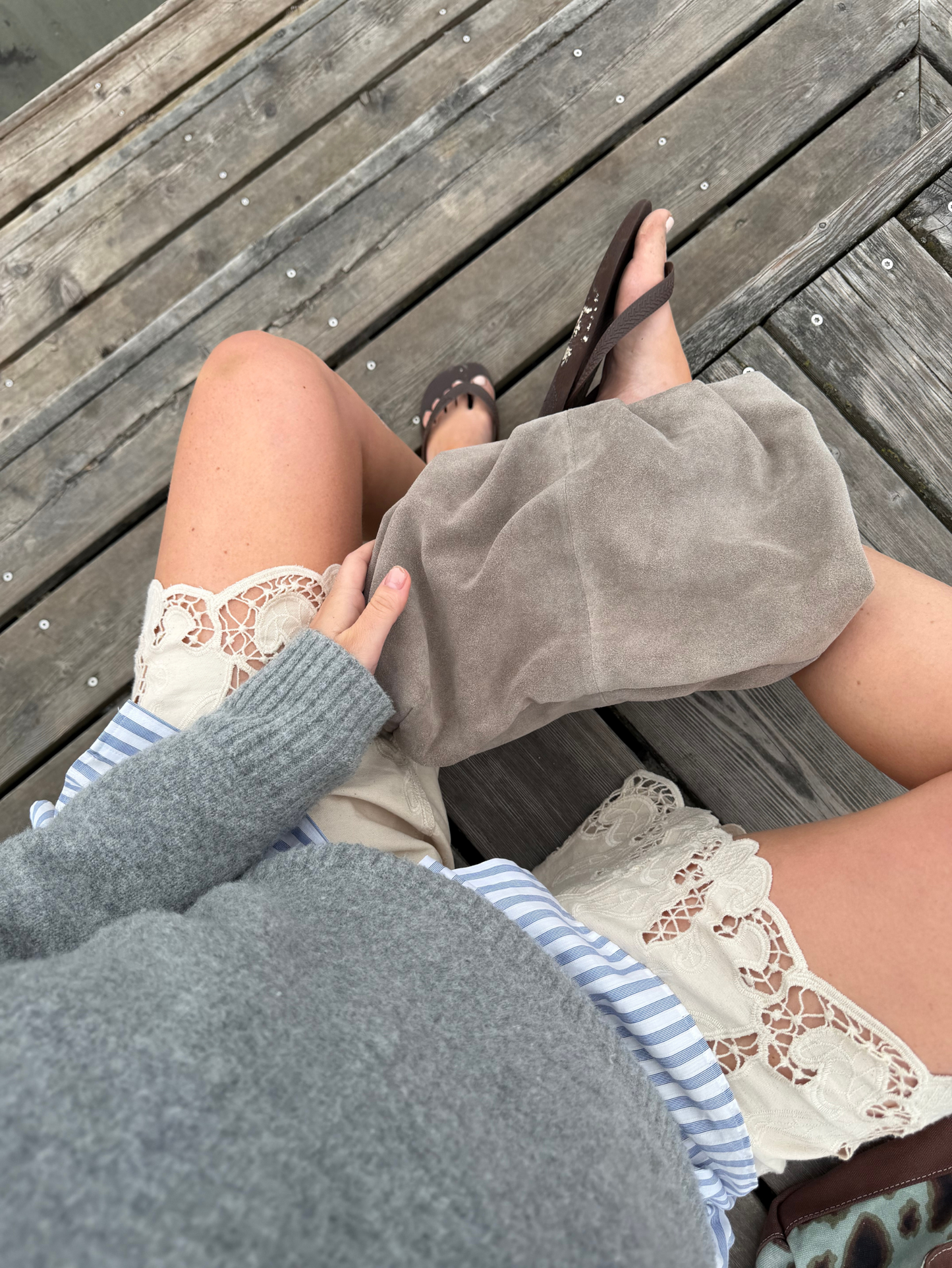 Suede Clutch Bag OneSize Becksöndergaard.se