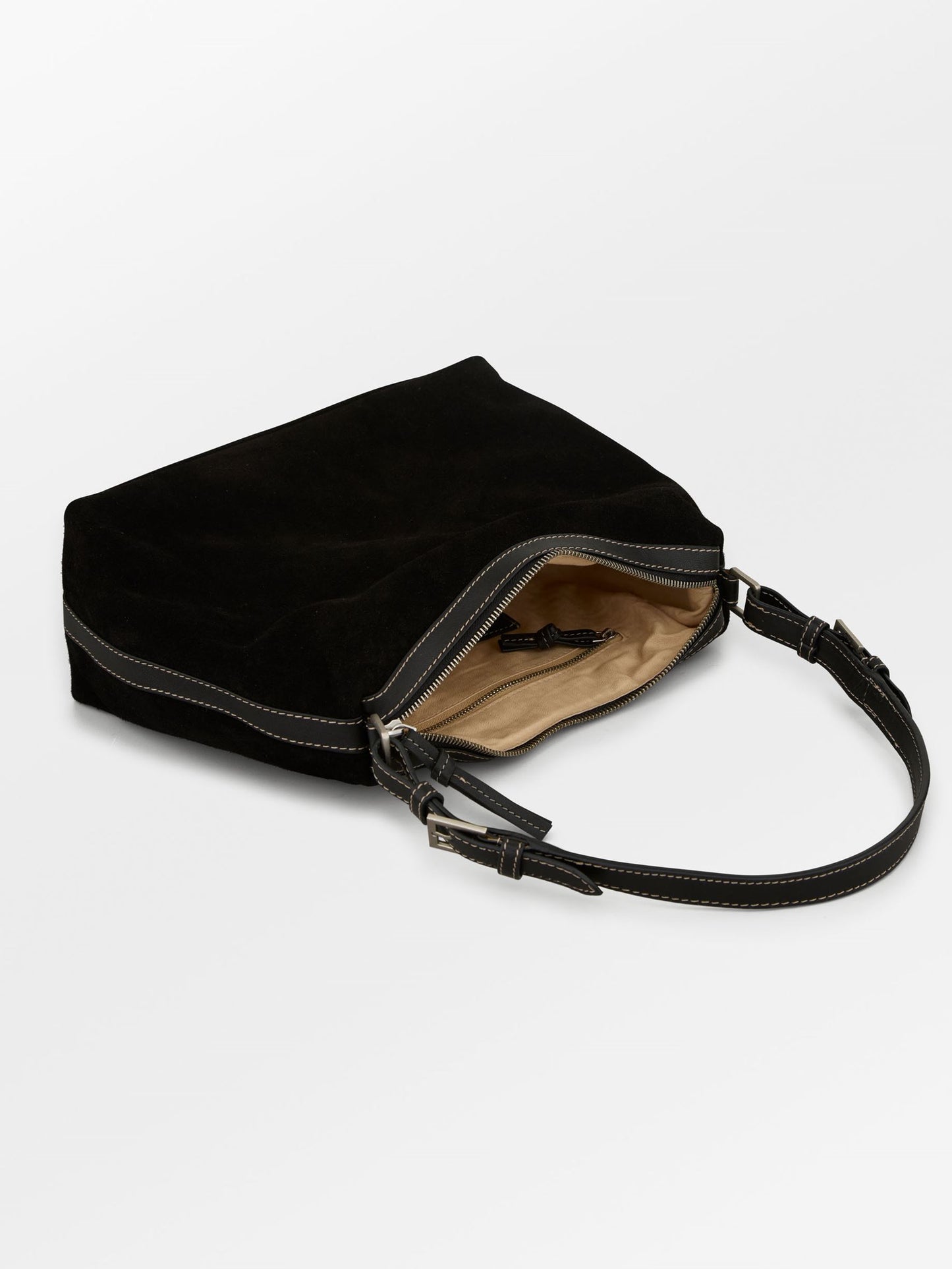 Becksöndergaard, Suede Ginni Medium Bag - Black, bags, bags, bags, bags