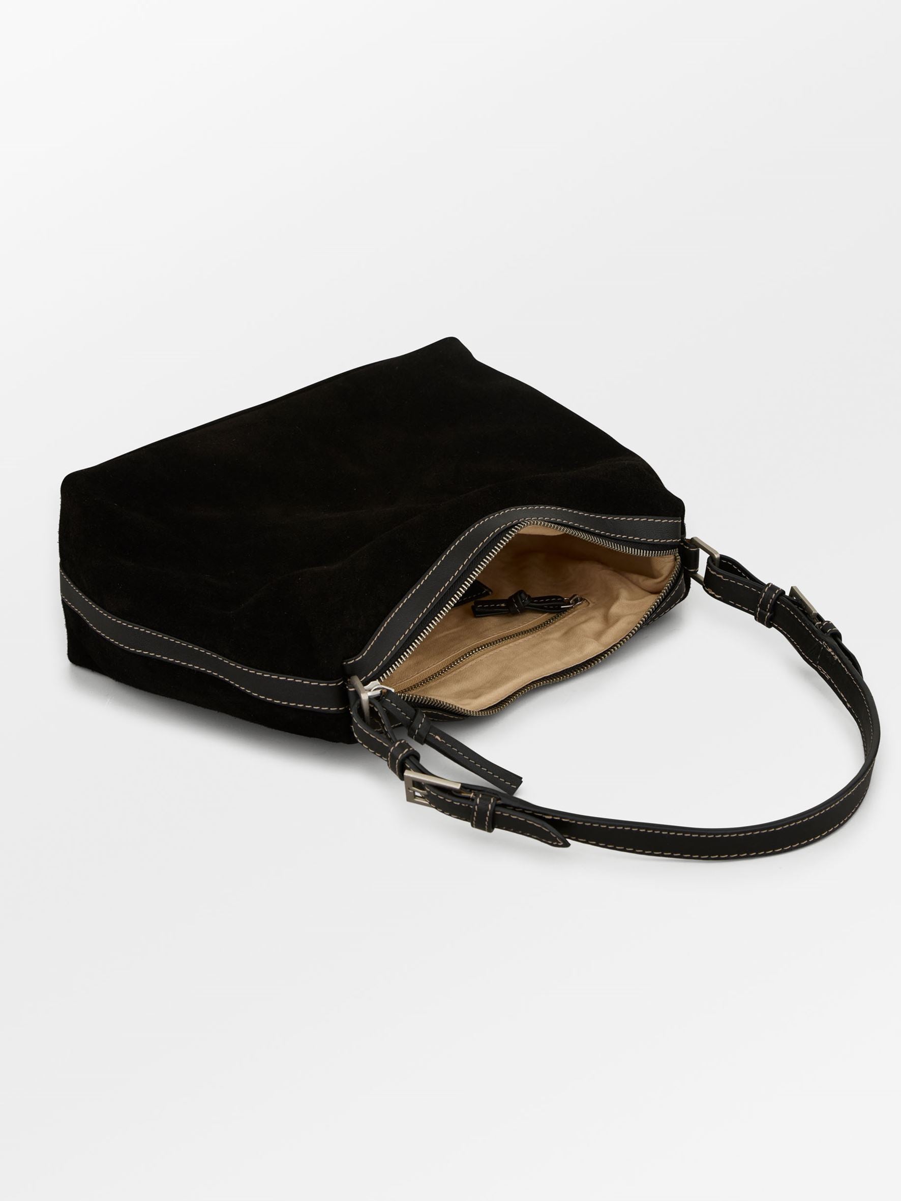 Becksöndergaard, Suede Ginni Medium Bag - Black, bags, bags, bags, bags