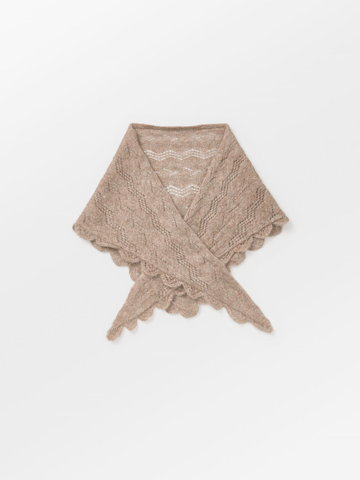 Becksöndergaard, Opany Triangle Scarf - Melange Brown, scarves, winter accessories, winter accessories, scarves, scarves