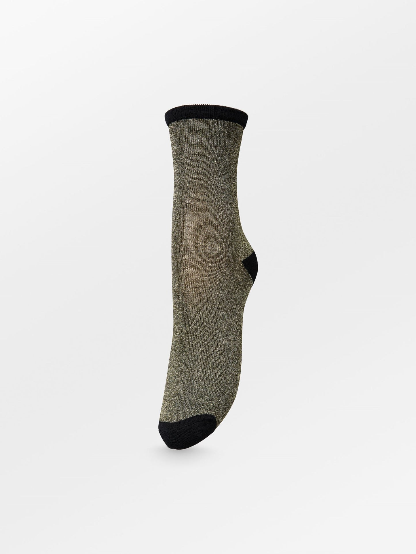 Dina Solid Glittersock - Gold Socks Becksöndergaard.se