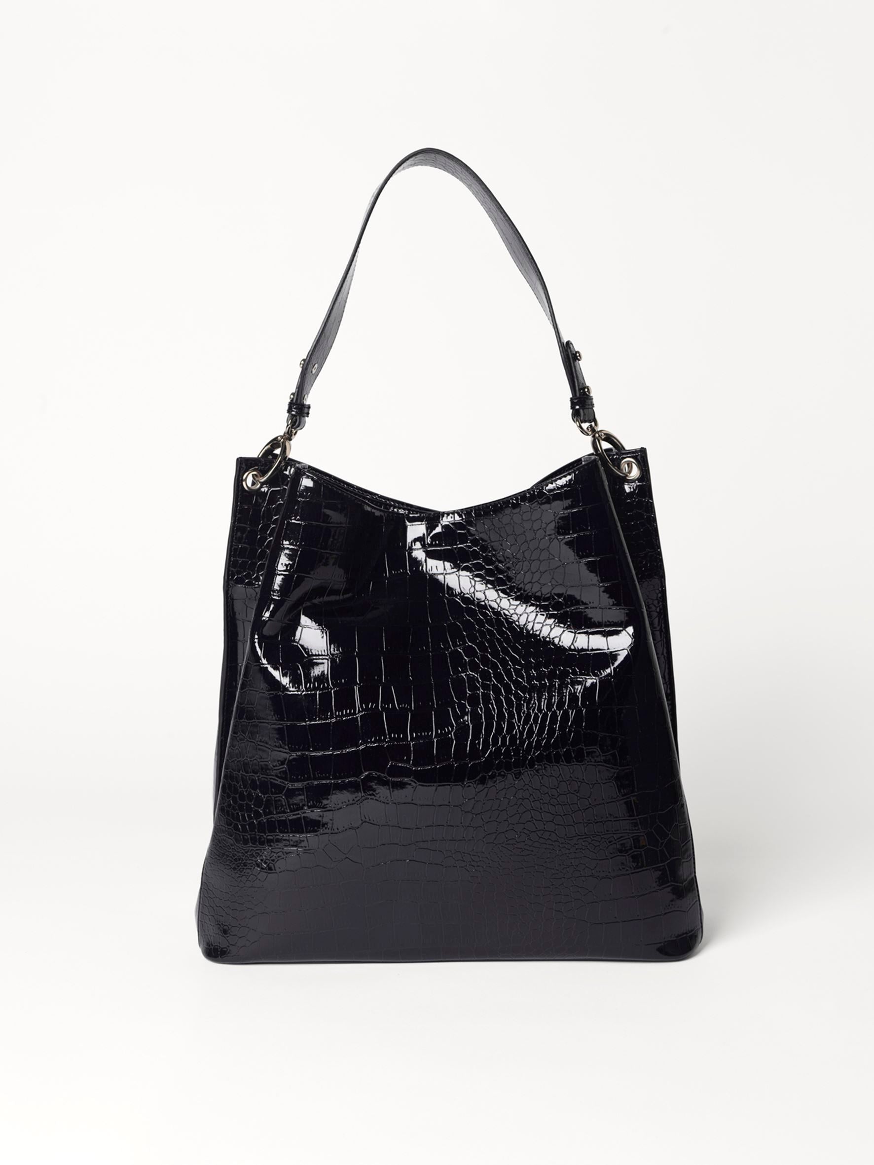 Solid Kayna Bag - Shiny Black OneSize Becksöndergaard.se