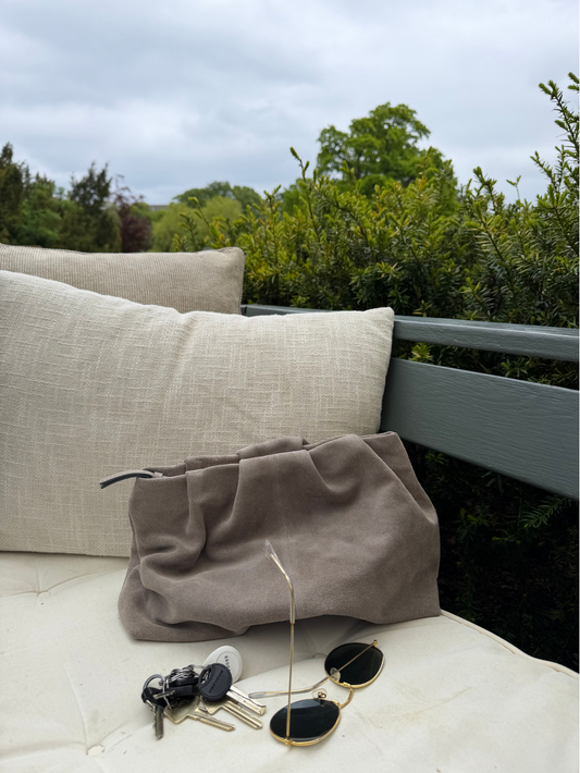 Suede Clutch Bag OneSize Becksöndergaard.se