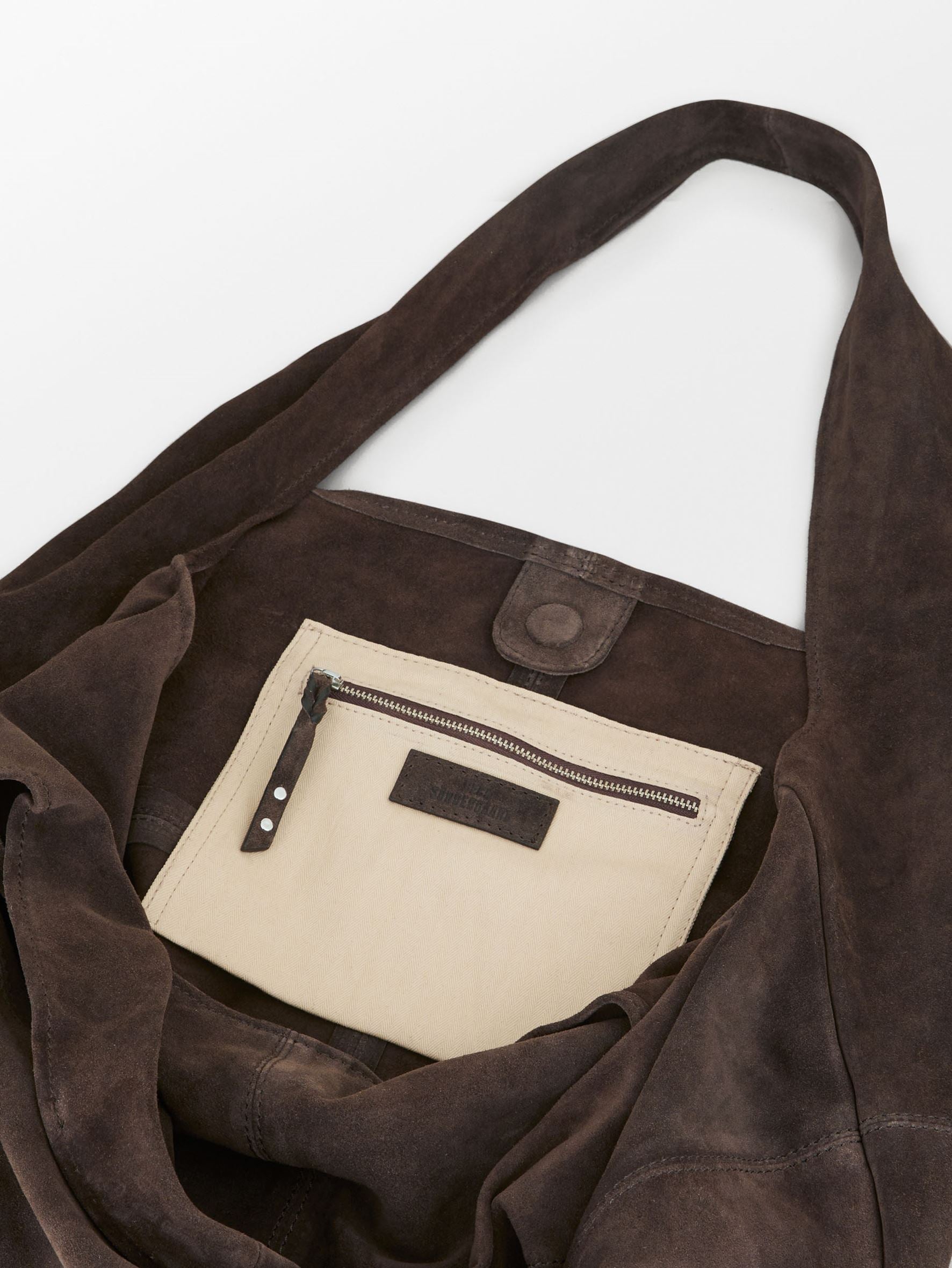 Suede Dalliea Shopper Bag - Dark Brown OneSize Becksöndergaard.se