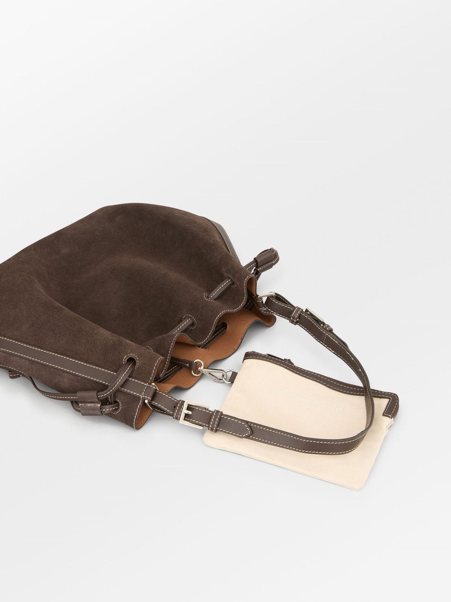 Suede Bucket Bag OneSize Becksöndergaard.se