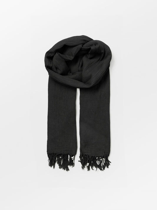Solid Ilona Scarf - Black OneSize Becksöndergaard.se