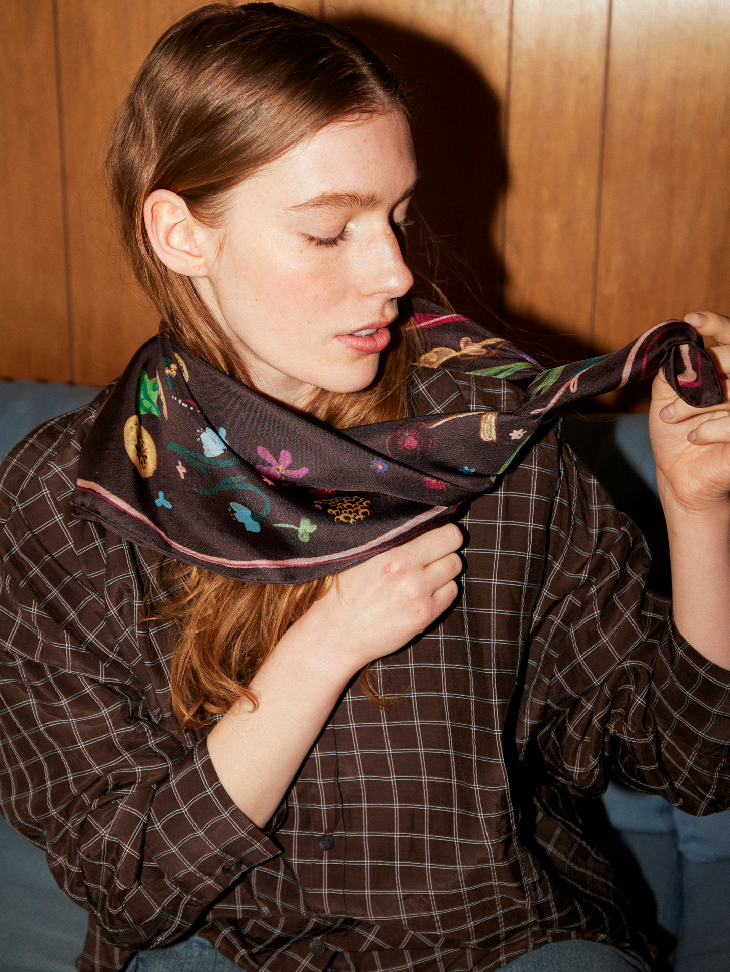 Becksöndergaard, Guafiore Sia Scarf - Hot Fudge Brown, scarves, scarves