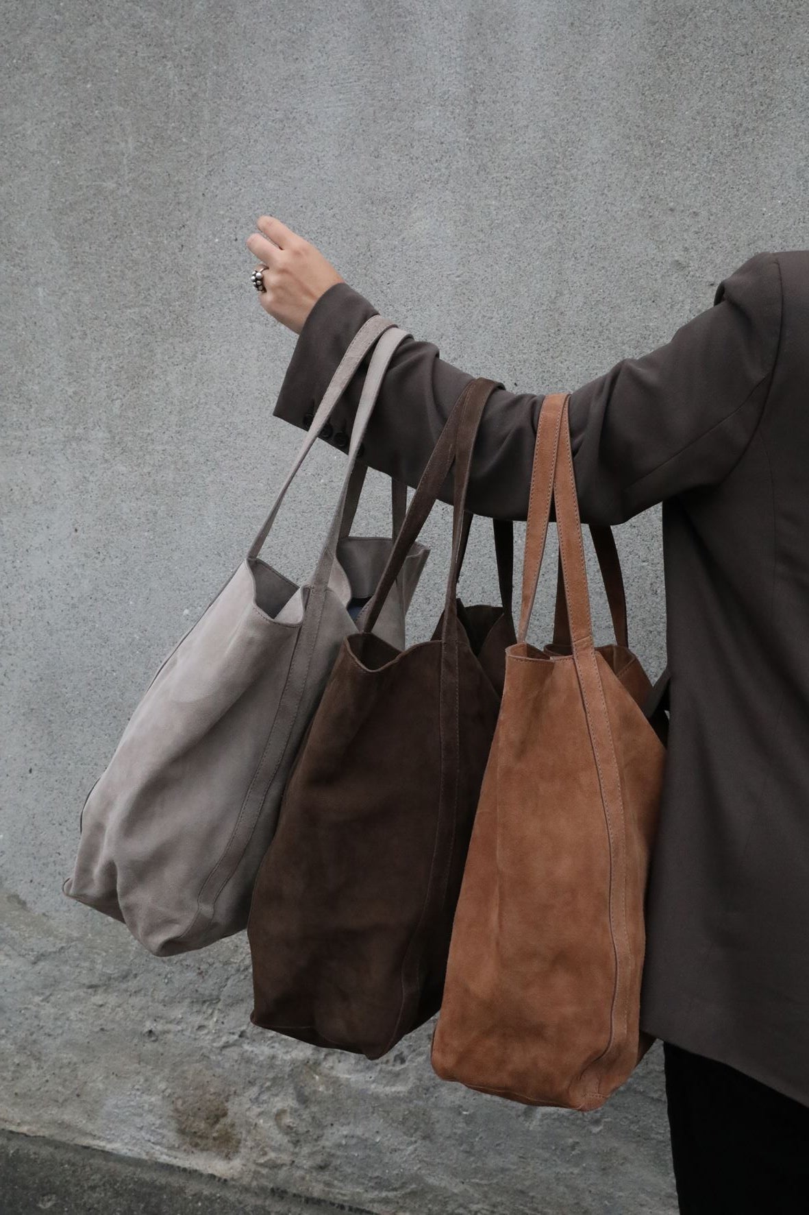 Suede Eden Shopper Bag - Hot Fudge Brown OneSize Becksöndergaard.se