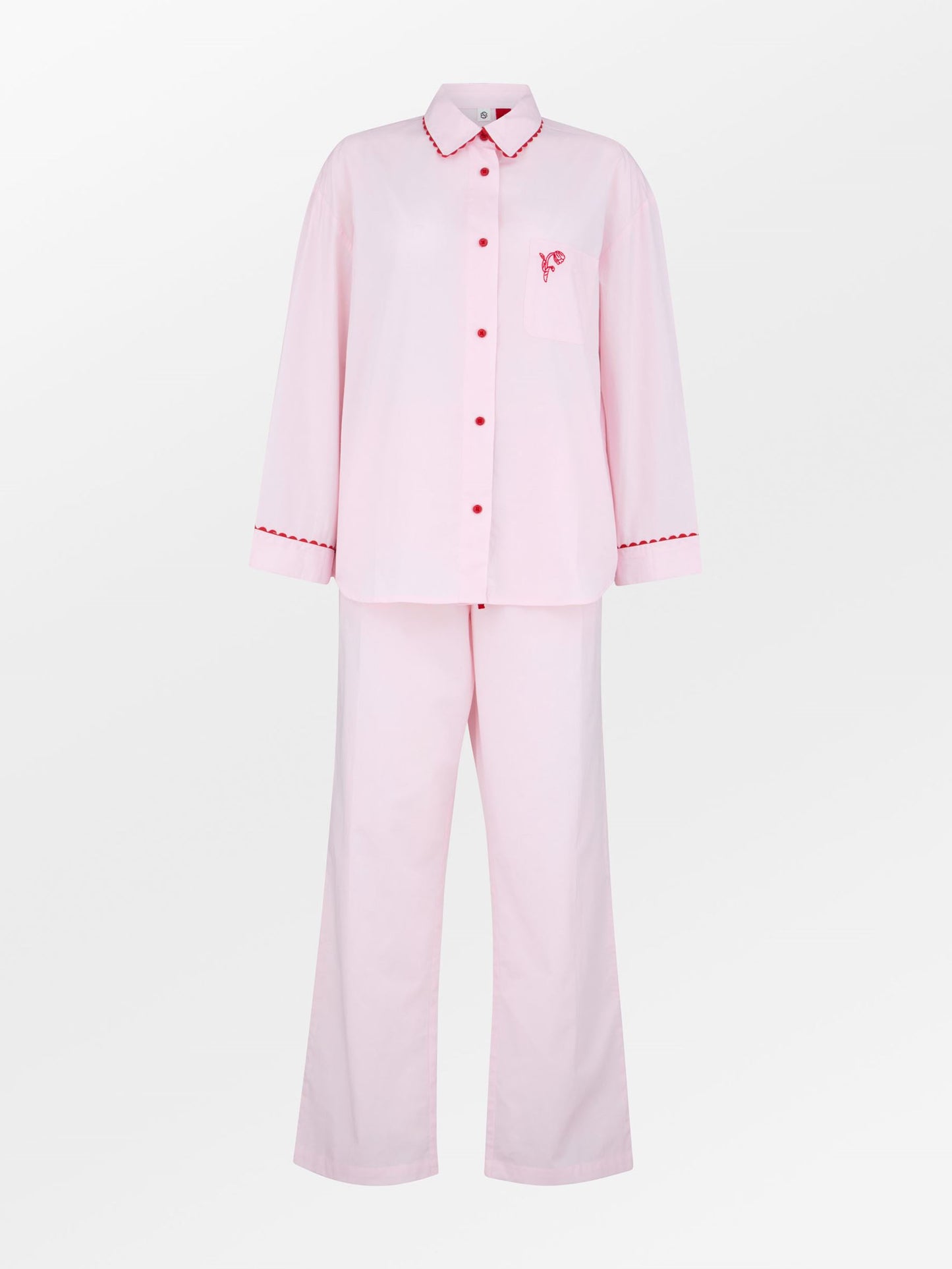 Becksöndergaard, Scallop Pyjamas Shirt - Pale Lilac Pink, homewear, homewear