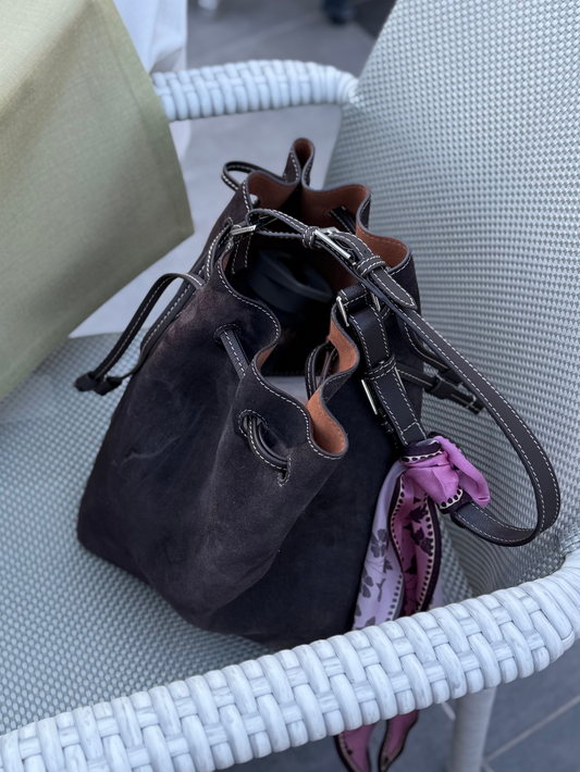 Suede Bucket Bag OneSize Becksöndergaard.se