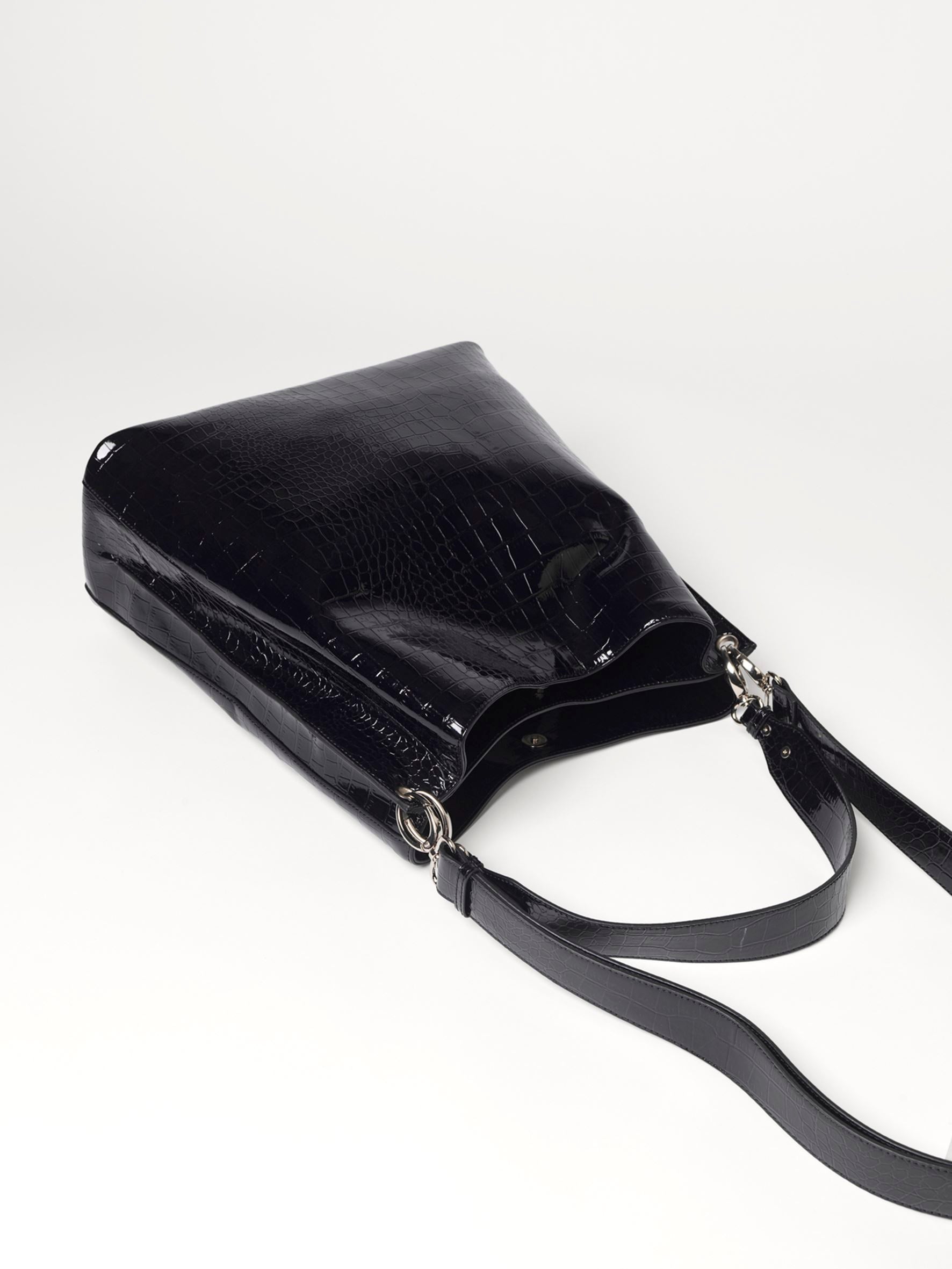 Solid Kayna Bag - Shiny Black OneSize Becksöndergaard.se