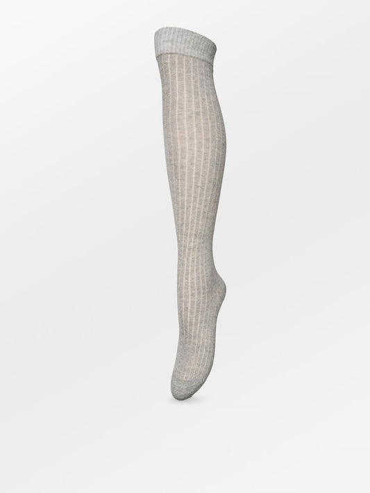 Becksöndergaard, Uma Knee Sock - Light Grey Melange, socks, socks, socks