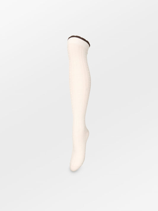 Becksöndergaard, Scallop Knee Sock - Birch White, socks, archive, archive, sale, sale, socks, socks, black week, black week