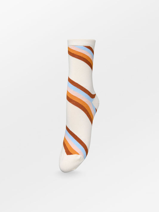 Oblique Striped Sock Socks Becksöndergaard.se