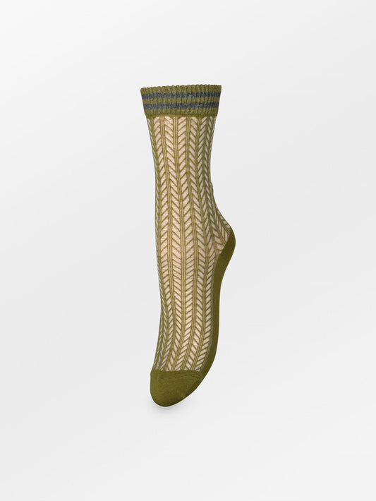Becksöndergaard, Zilla Sporty Cotta Sock - Army/Grey Melange, socks, socks, black week, black week