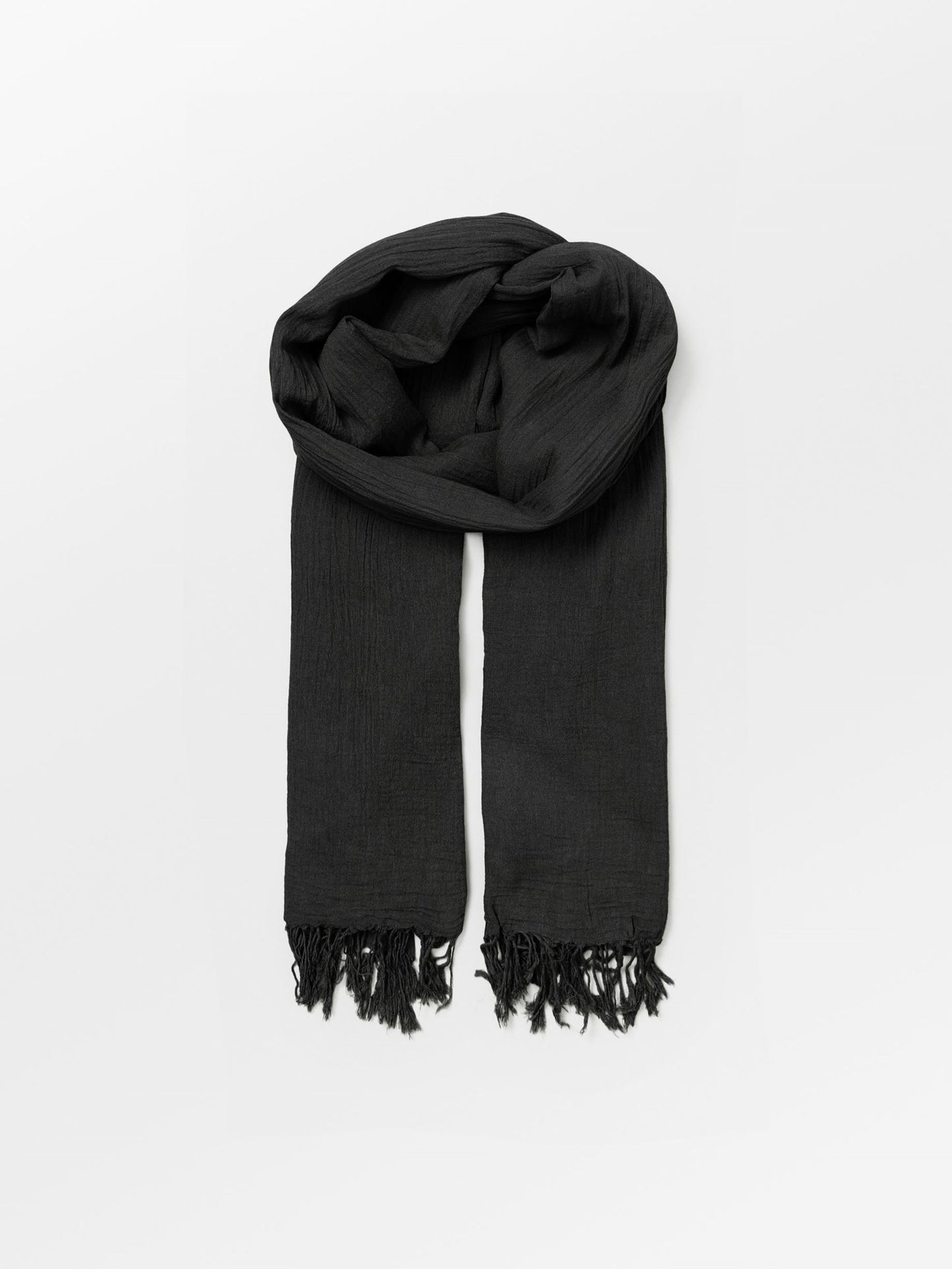 Solid Ilona Scarf - Black OneSize Becksöndergaard.se