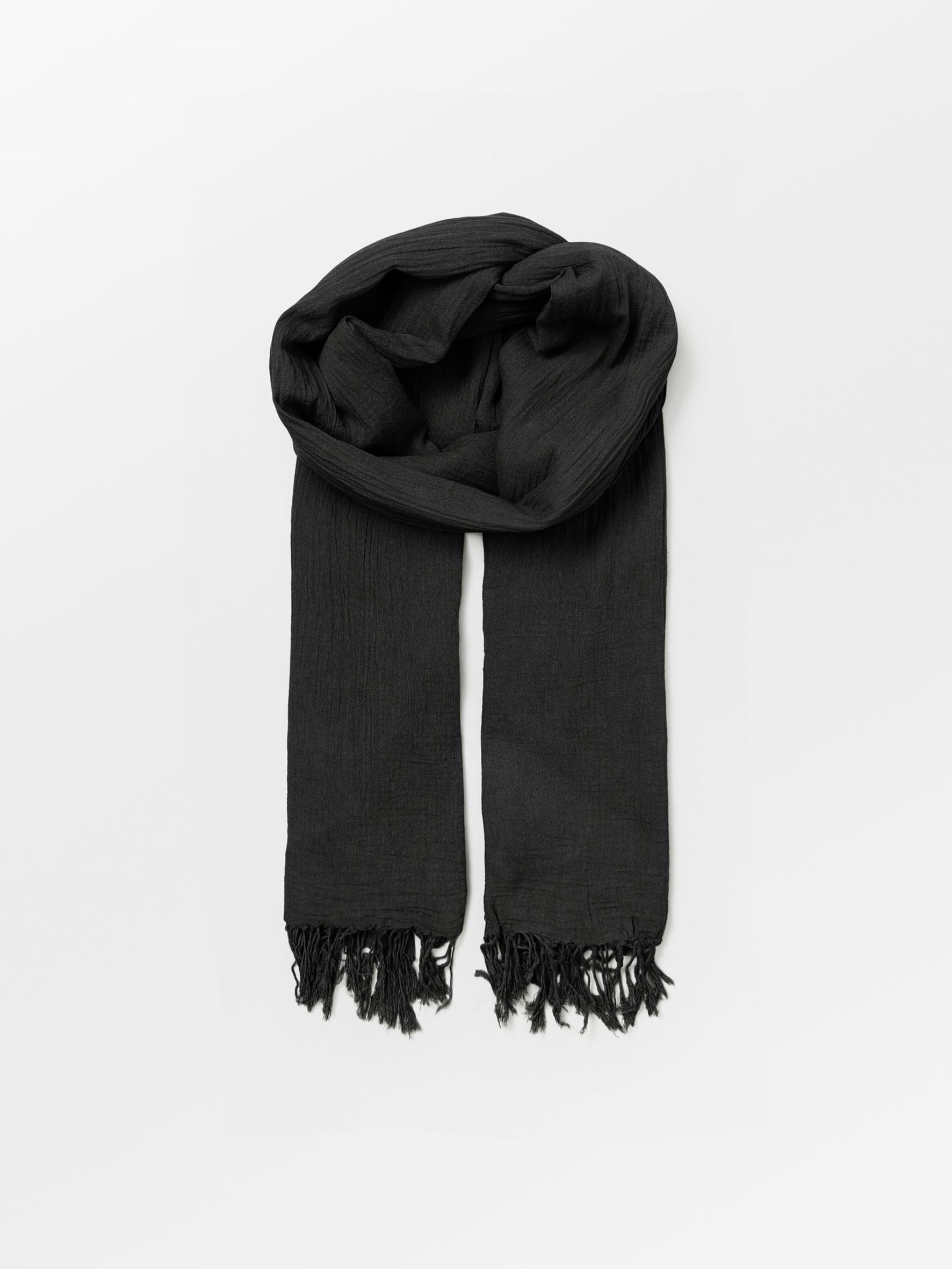Solid Ilona Scarf - Black OneSize Becksöndergaard.se