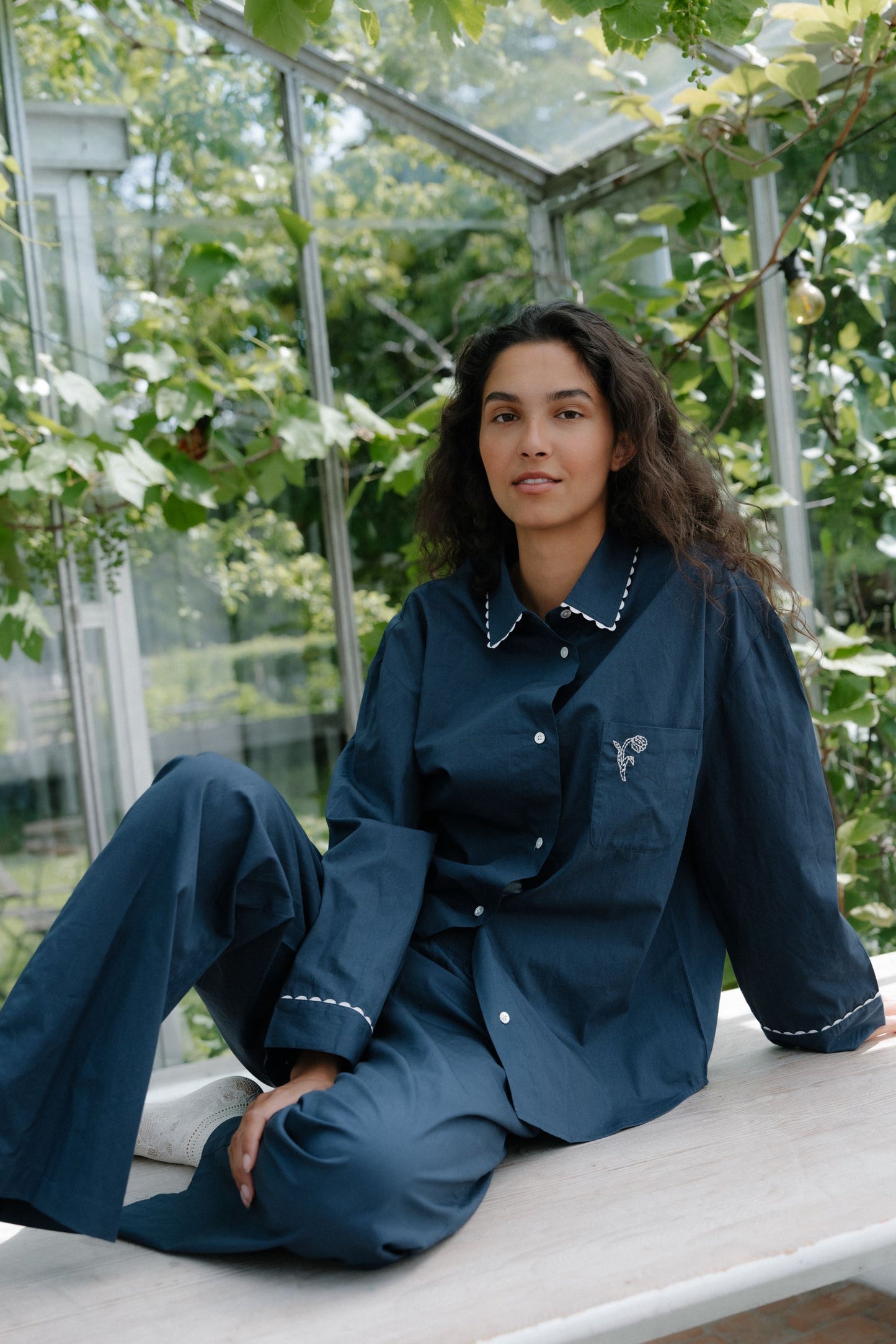 Scallop Pyjamas Shirt Clothing Becksöndergaard.se