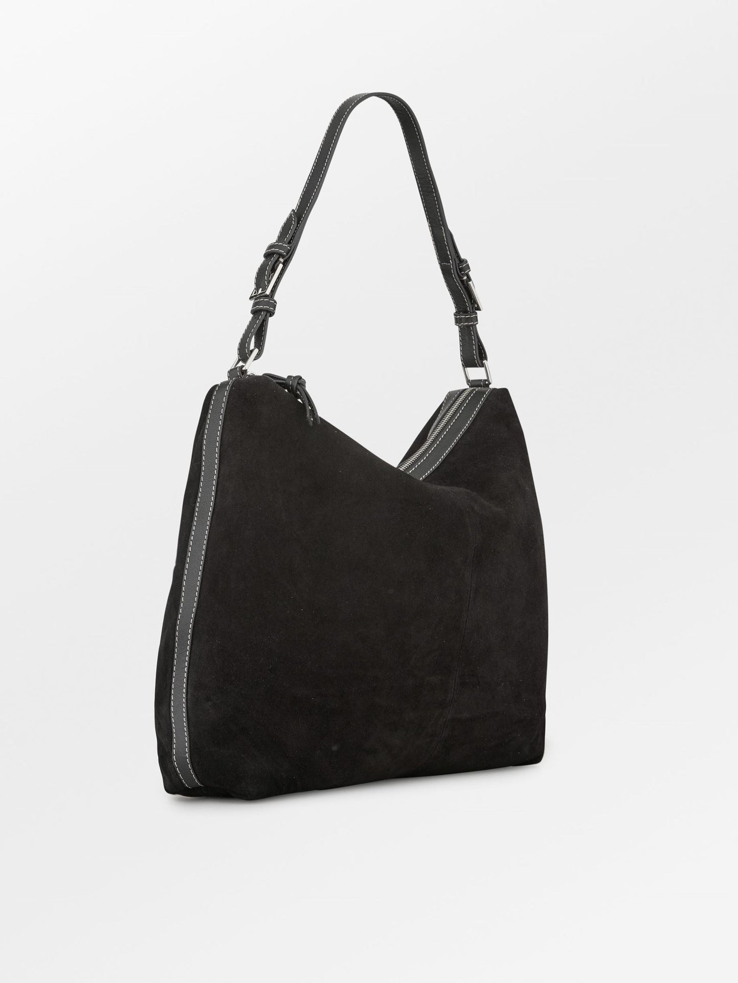 Becksöndergaard, Suede Ginni Large Bag - Black, bags, bags, bags, bags
