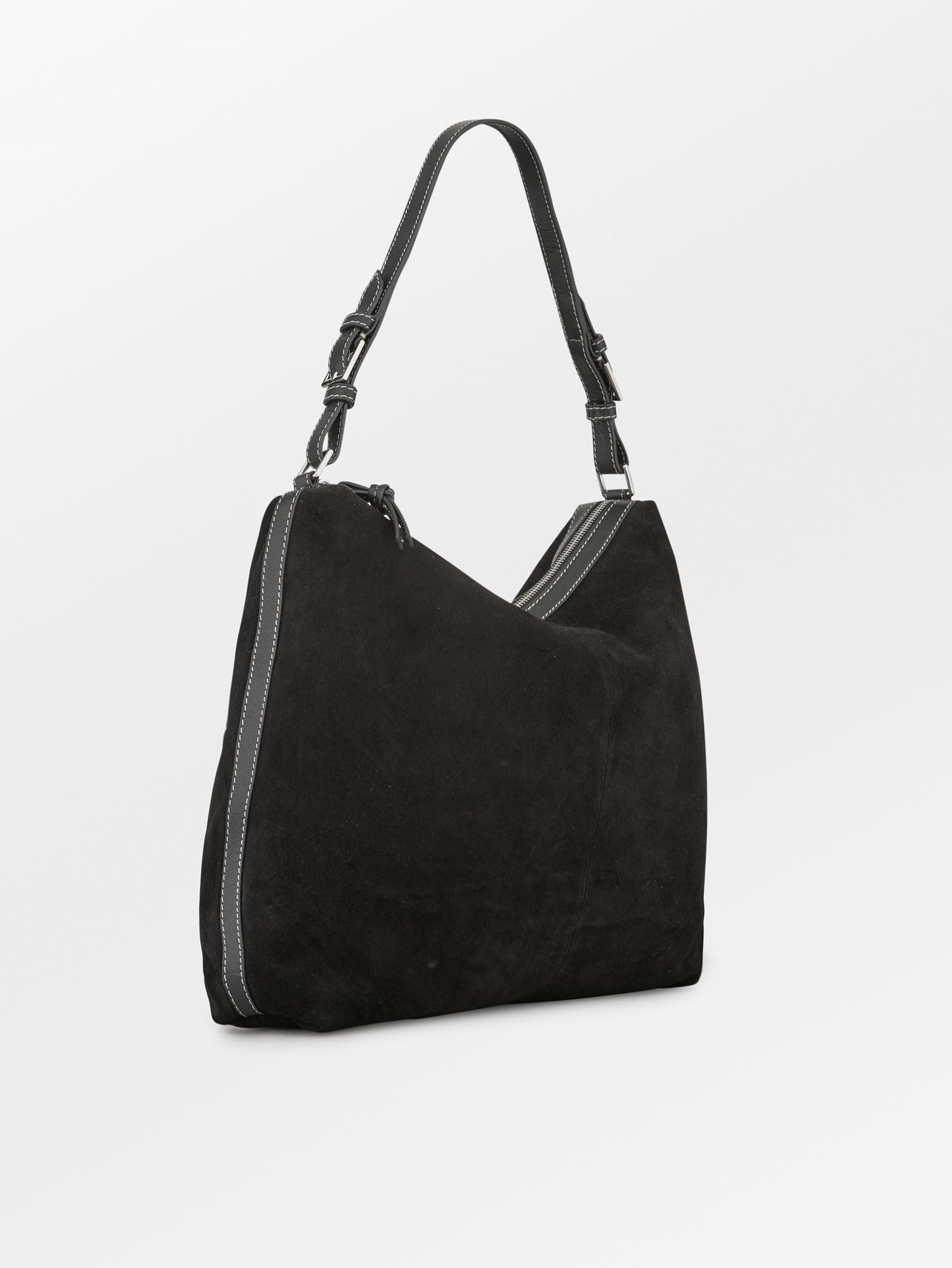 Becksöndergaard, Suede Ginni Large Bag - Black, bags, bags, bags, bags