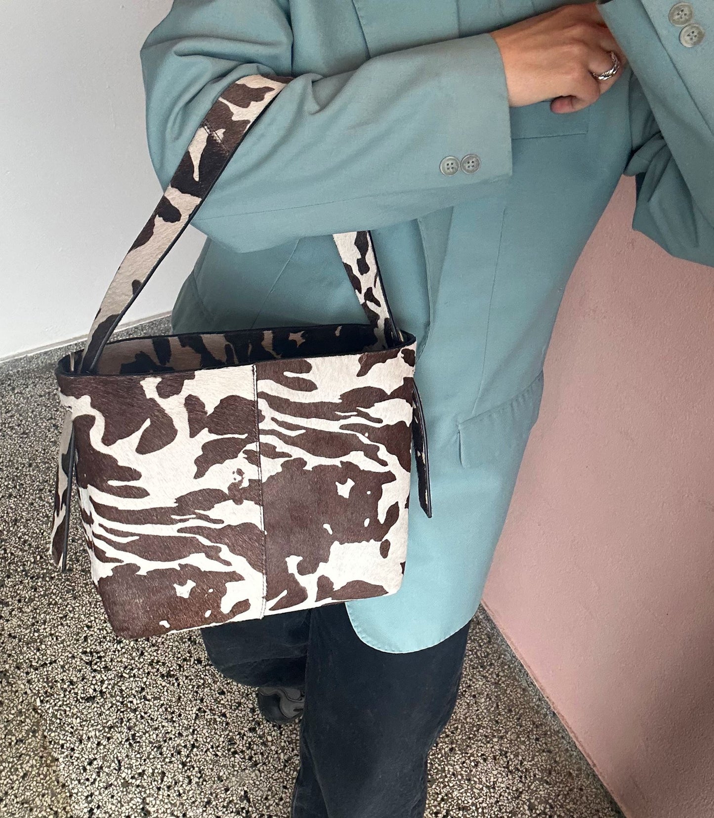 Becksöndergaard, Texas Leather Fraya Small Bag - Hot Fudge Brown, struct - slet produkter