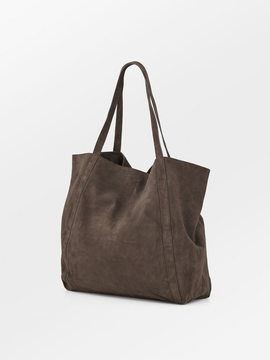 Suede Eden Shopper Bag - Hot Fudge Brown OneSize Becksöndergaard.se