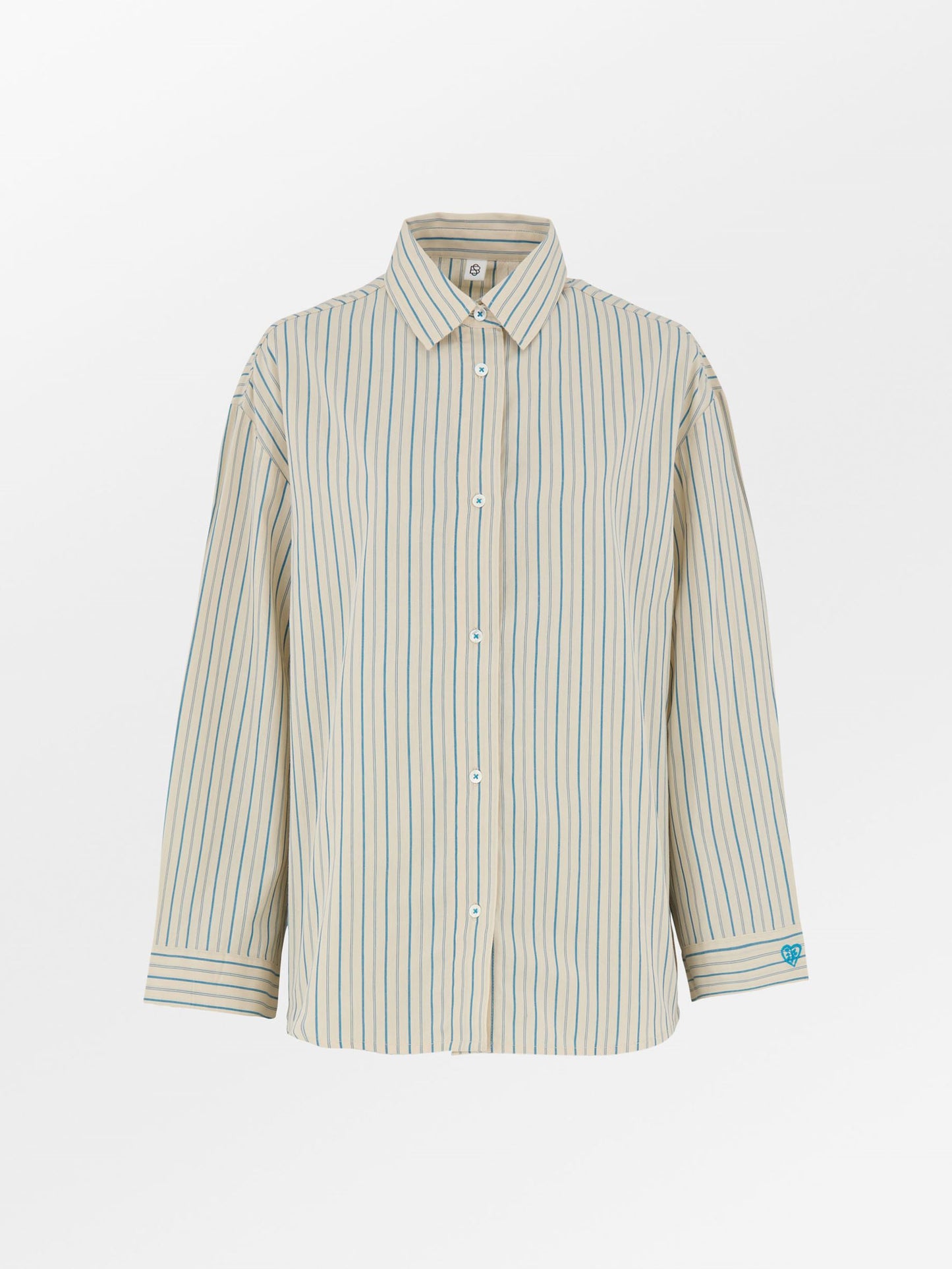 Becksöndergaard, Suri Shirt - Off-White/Blue, archive, homewear, homewear, archive, black week, black week