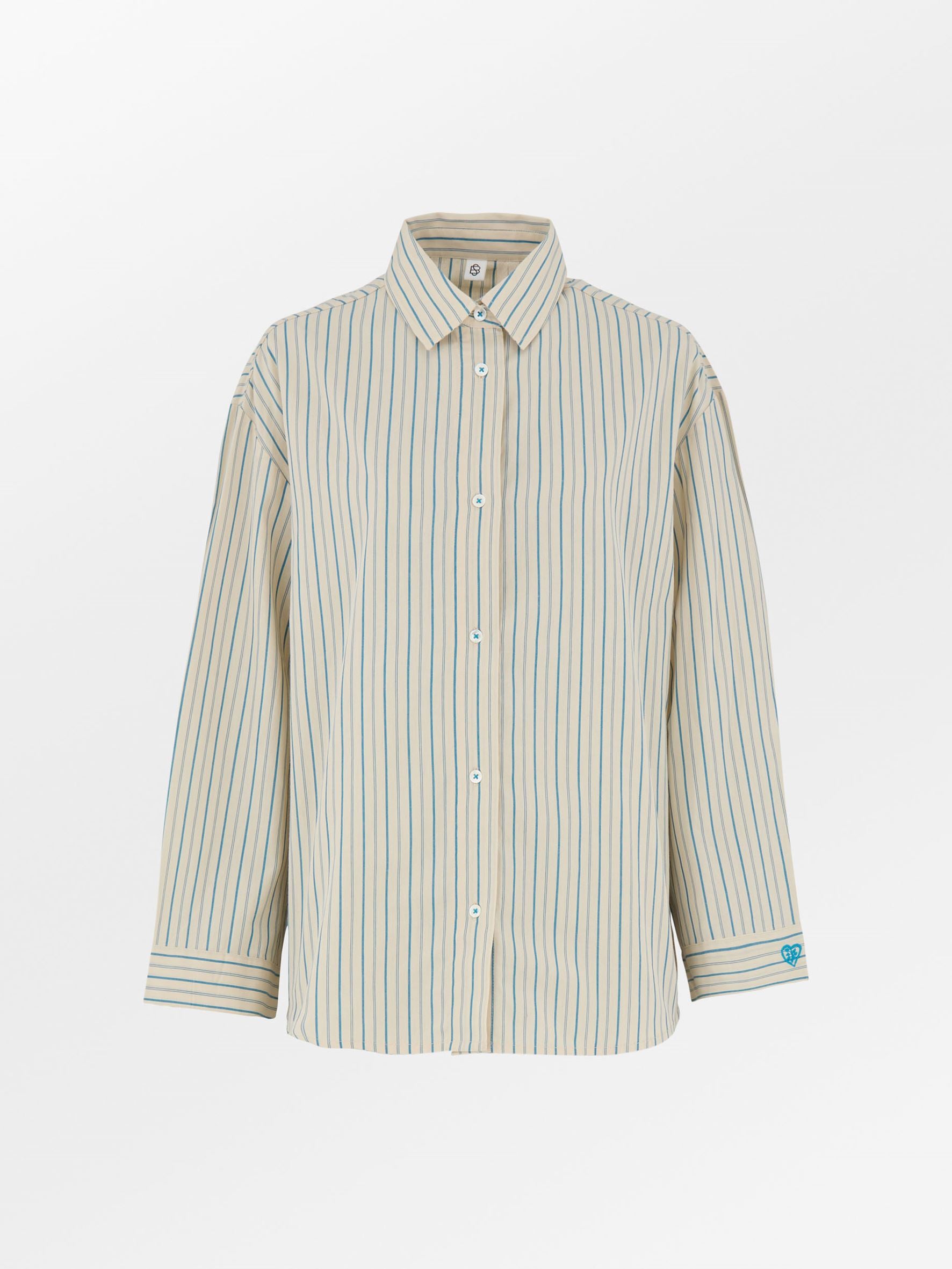 Becksöndergaard, Suri Shirt - Off-White/Blue, archive, homewear, homewear, archive, black week, black week