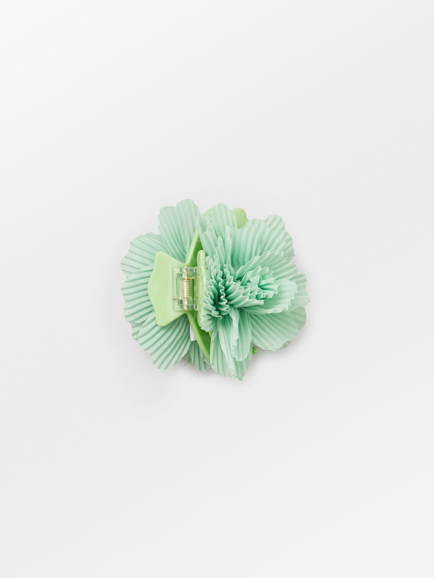 Plissé Flower Hair Claw - Green OneSize Becksöndergaard.se