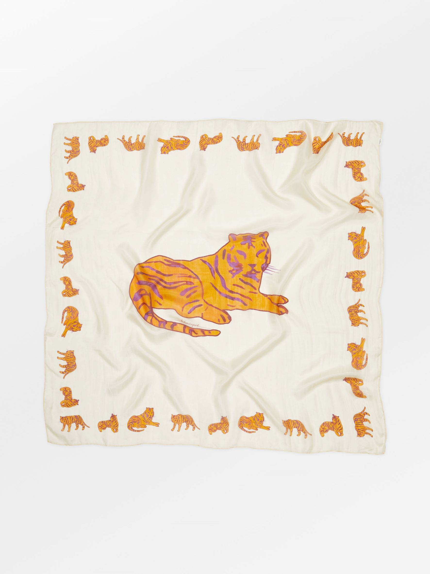 Becksöndergaard, Tigarea Tabby Sia Scarf - Birch White, scarves, scarves, sale, sale, scarves, scarves, black week, black week