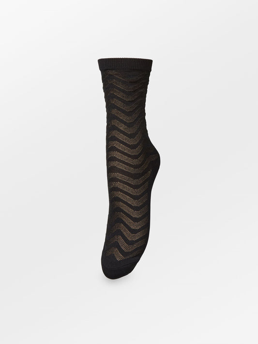 Becksöndergaard, Mina Glitter Sock - Black, socks, archive, archive, socks