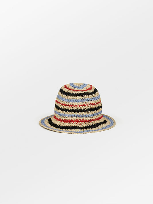 Striped Saverina Straw Hat  Clothing Becksöndergaard.se