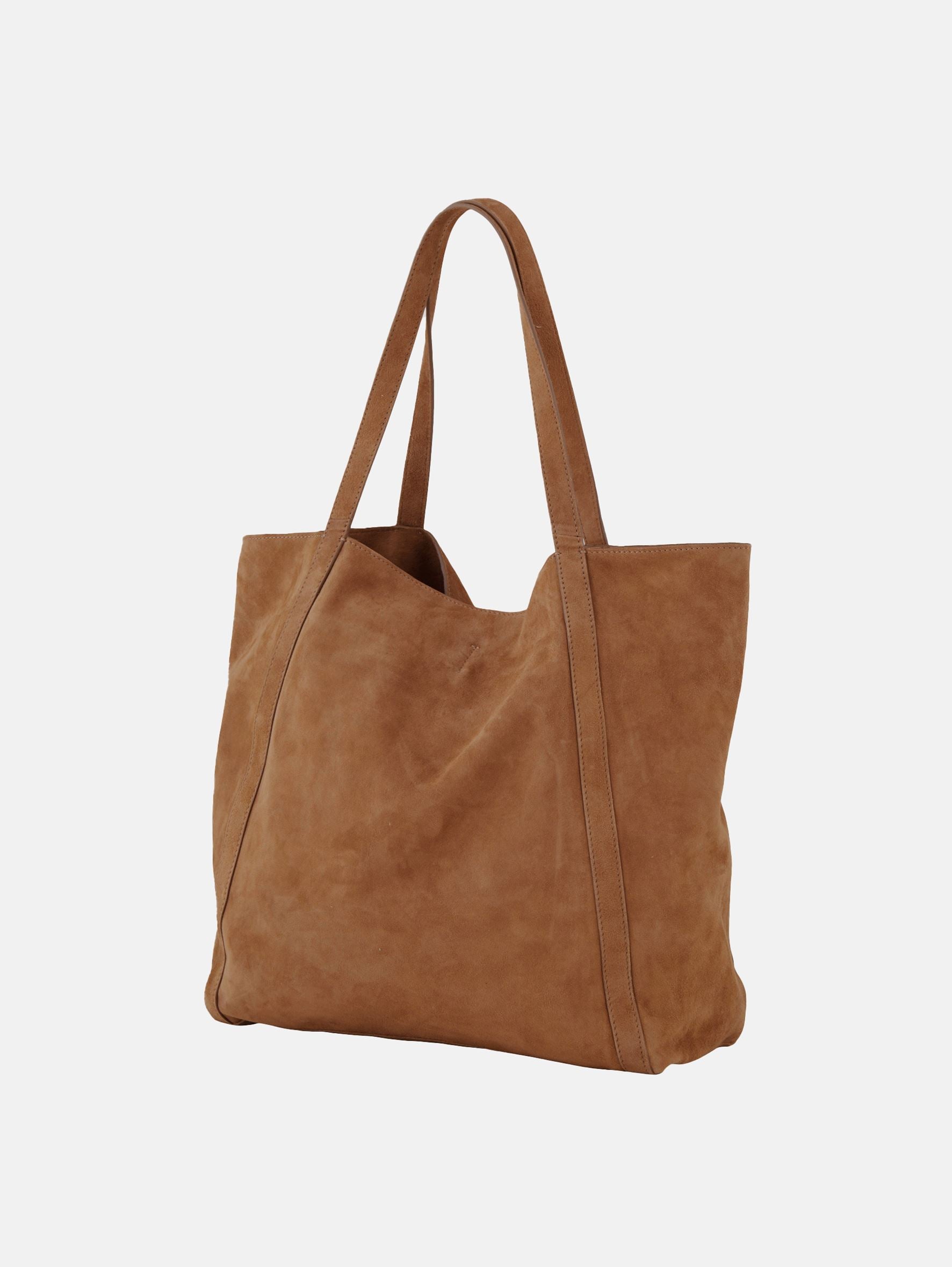 Suede Eden Shopper Bag - Brown OneSize Becksöndergaard.se