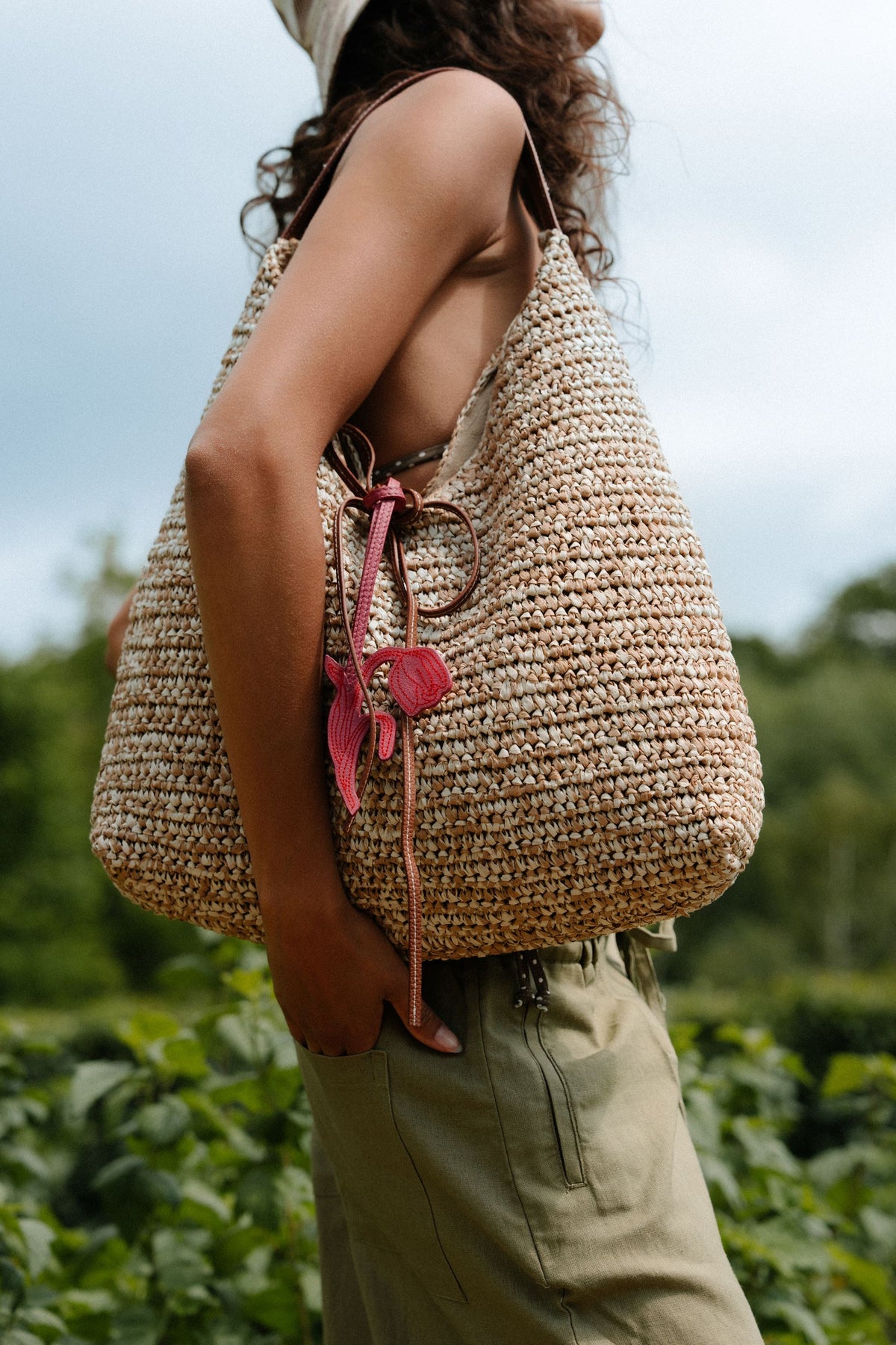 Paper Straw Siena Bag OneSize Becksöndergaard.se
