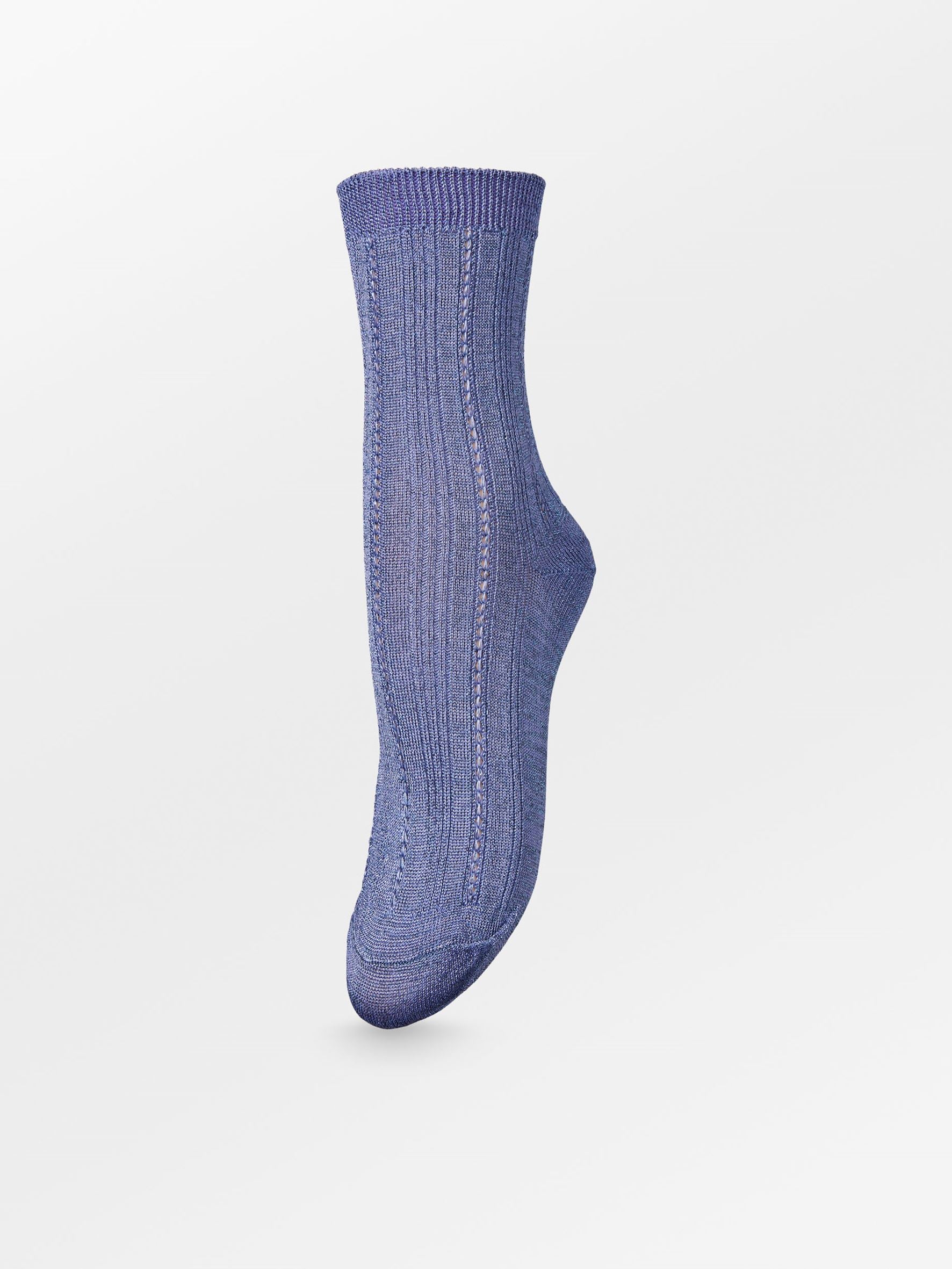 Glitter Drake Sock - Bleached Denim Blue Socks Becksöndergaard.se