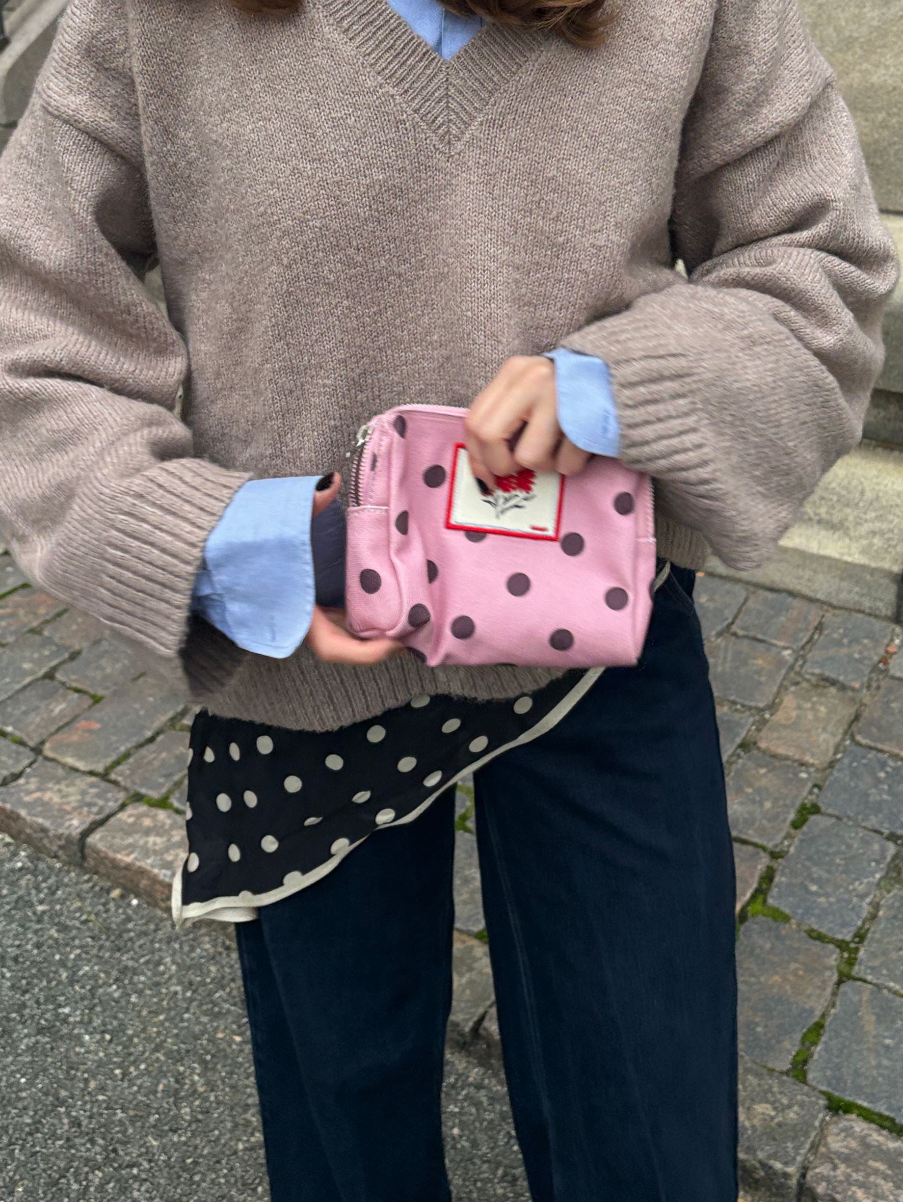 Polka Canvas Pouch Bag OneSize Becksöndergaard.se