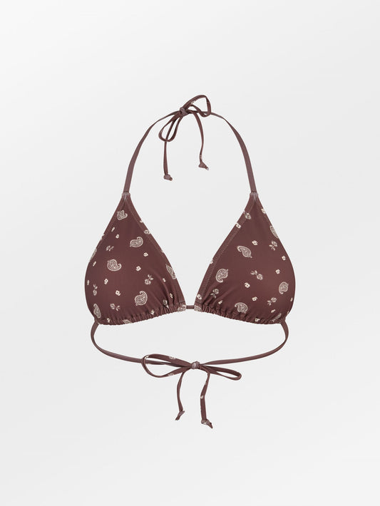 Becksöndergaard, Bloom Paisley Bel Bikini Top - Chocolate Brown, swimwear, sale, sale, swimwear, swimwear, swimwear