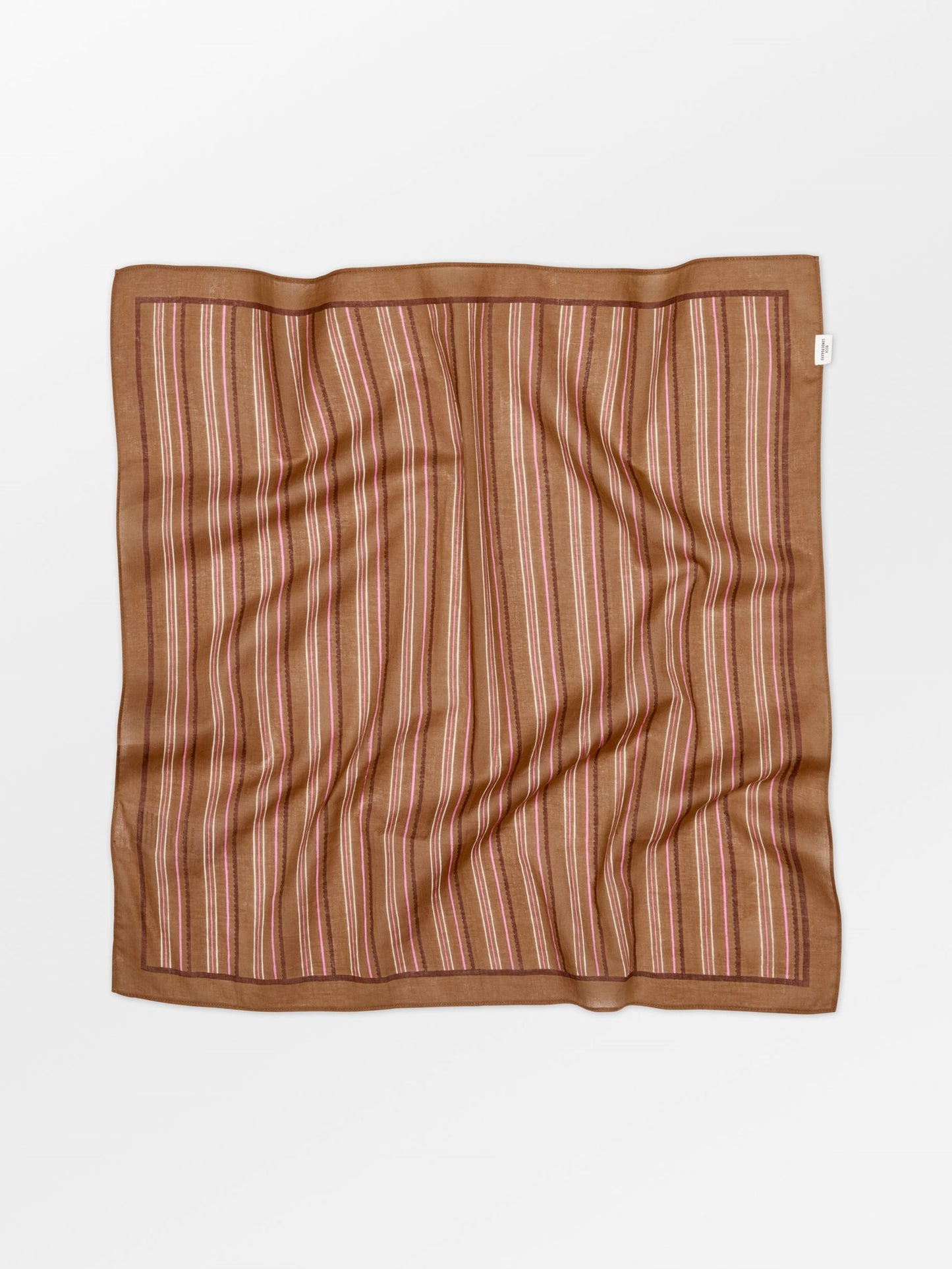 Becksöndergaard, Scallopia Striped Cotta Scarf - Wood Thrush Brown, scarves, scarves, scarves, scarves