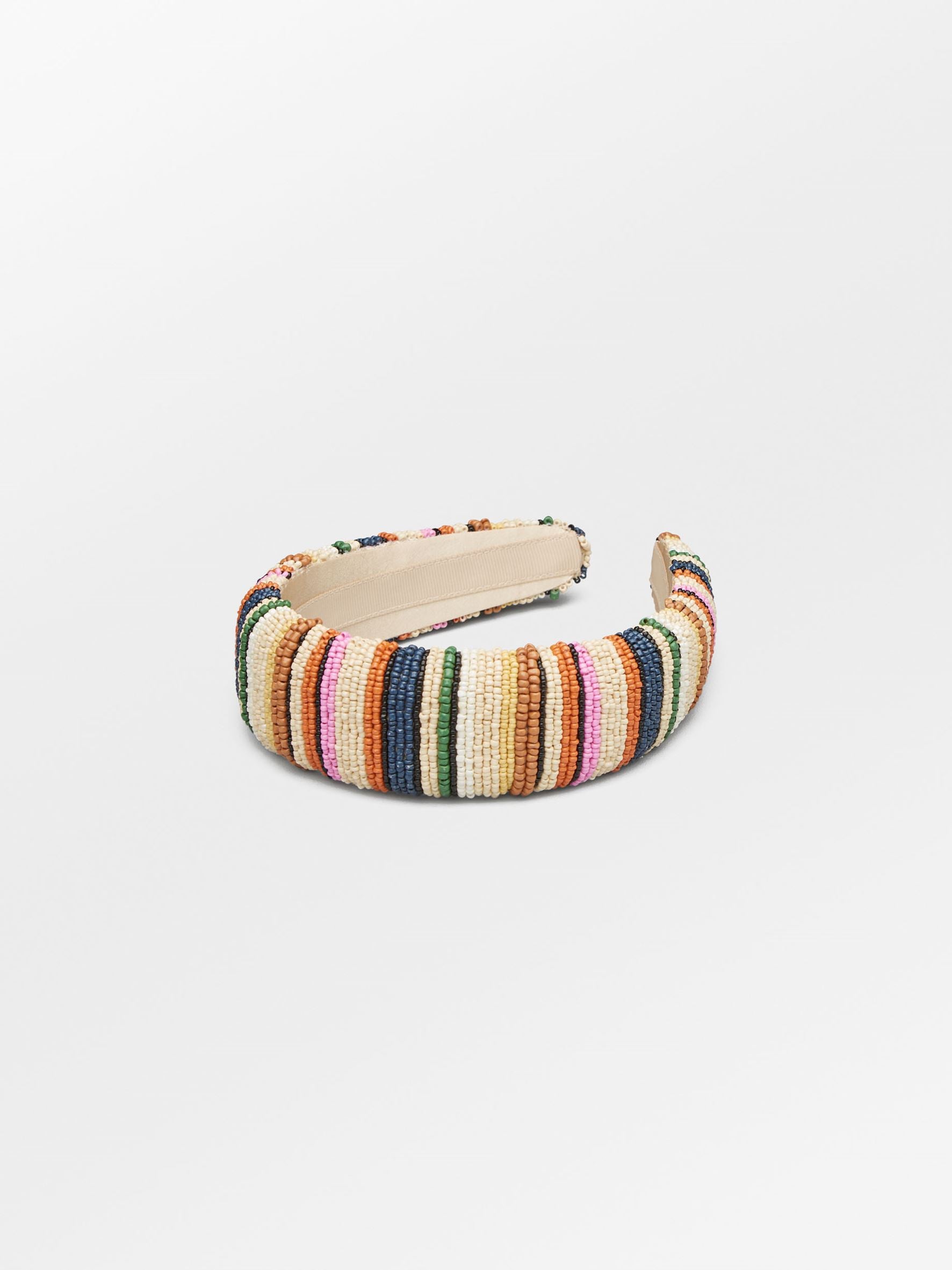 Stripes Wide Beaded Hairbrace OneSize Becksöndergaard.se