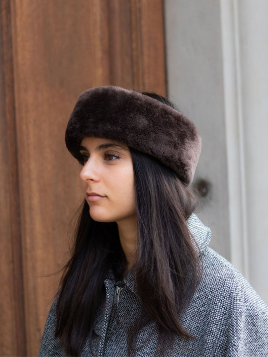 Becksöndergaard, Dora Shearling Headband - Chocolate Torte, accessories, accessories, winter accessories, winter accessories
