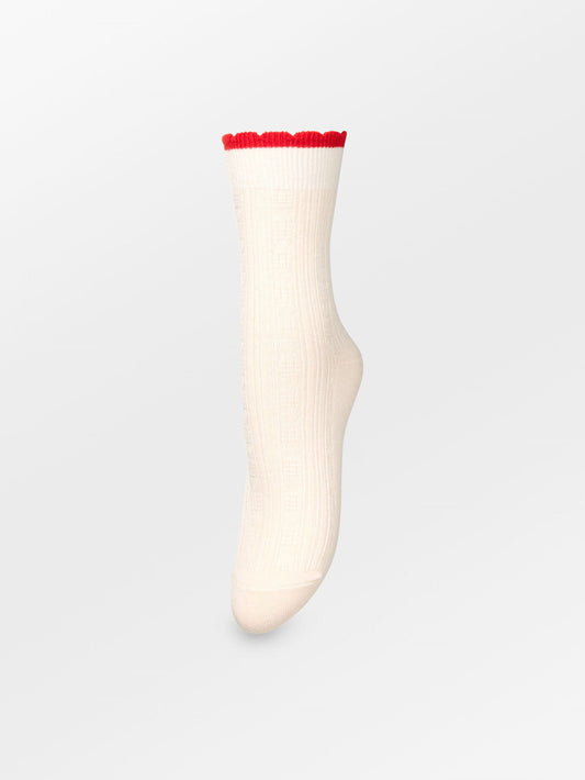Becksöndergaard, Scallop Sock - Birch White, socks, socks, black week, black week