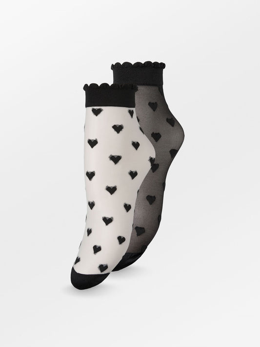 Dagmar Hearts Sock 2 pack OneSize Becksöndergaard.se