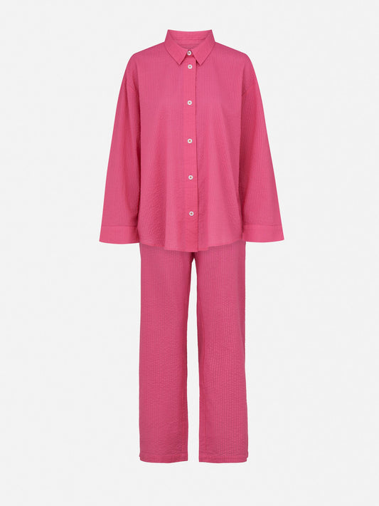 Seersucker Pyjamas Set Clothing Becksöndergaard.se