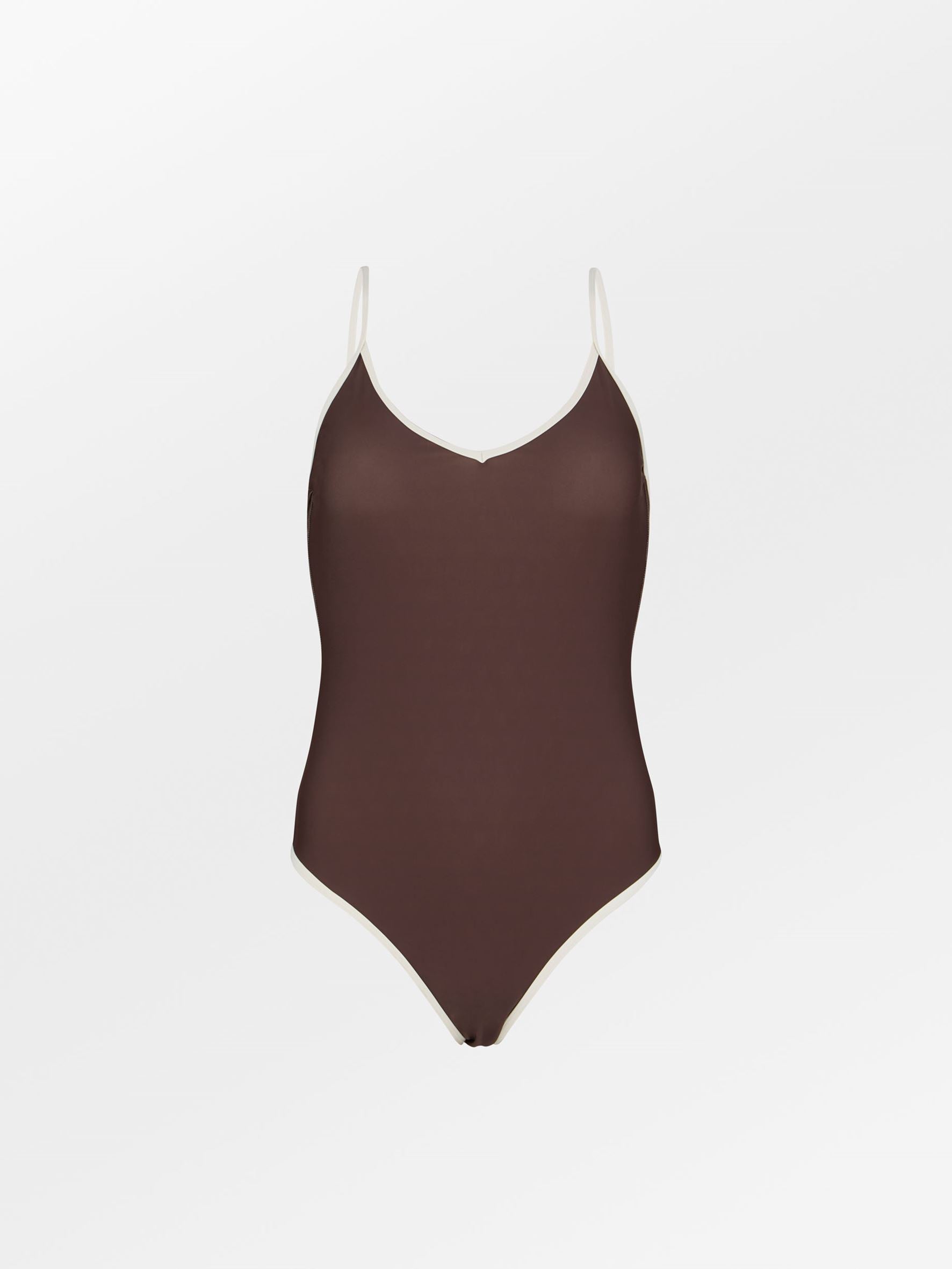 Becksöndergaard, Contrast Bea Swimsuit - Hot Fudge Brown, swimwear, swimwear, swimwear, black week, black week